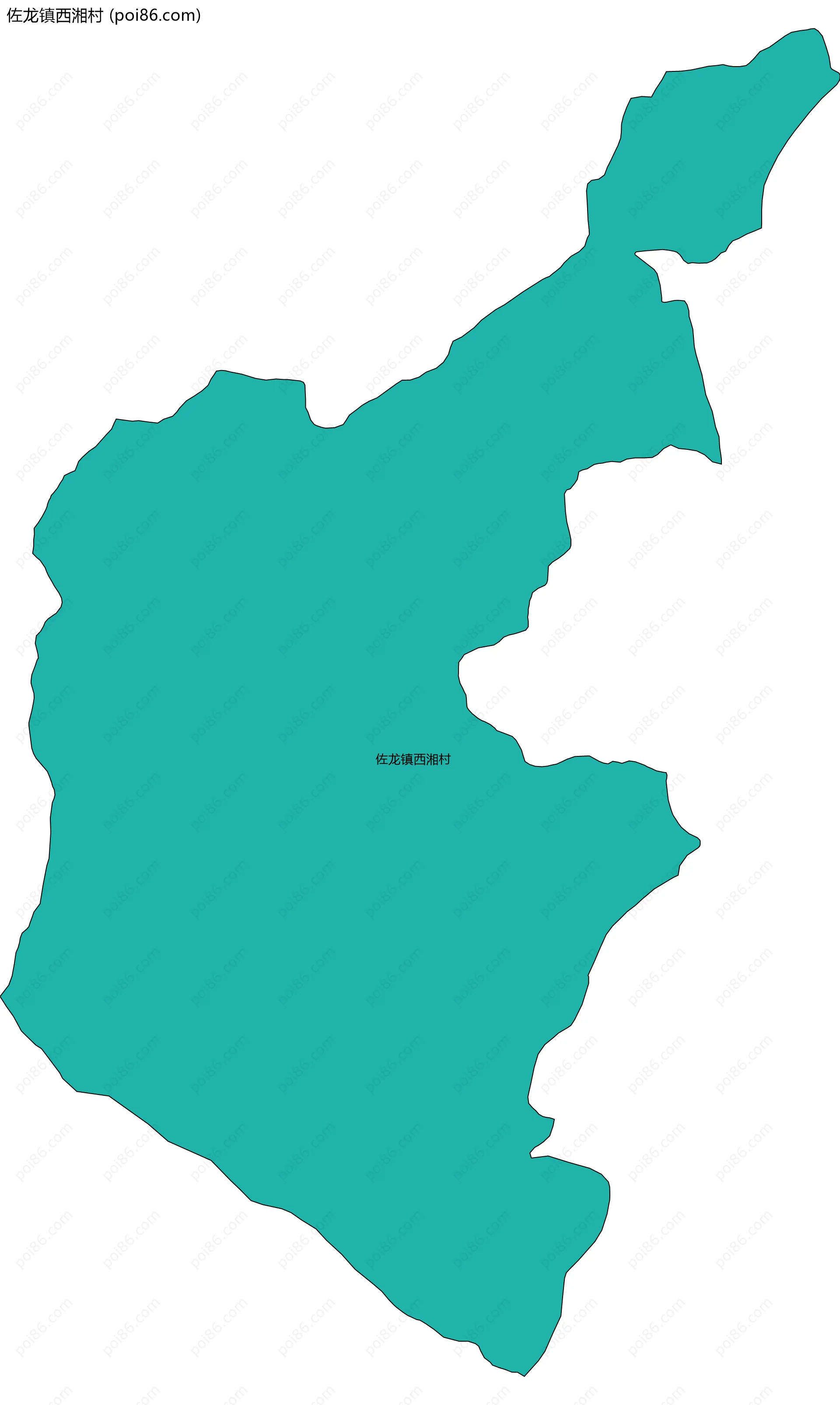 佐龙镇西湘村边界地图