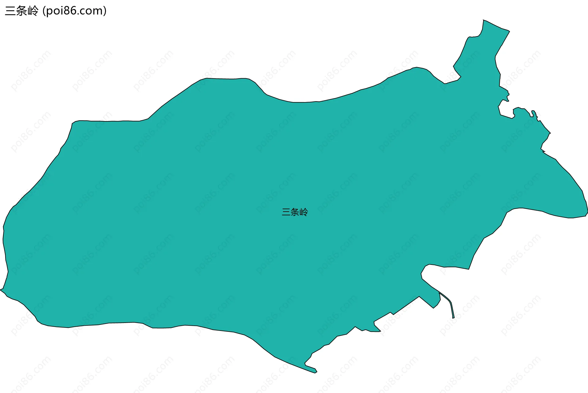 三条岭边界地图