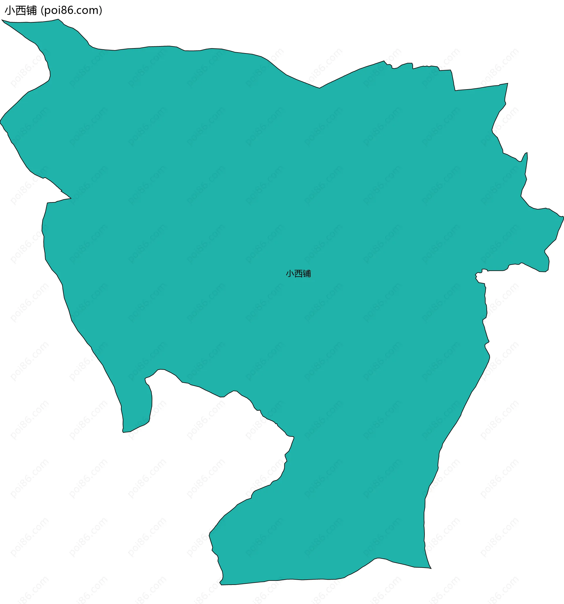 小西铺边界地图