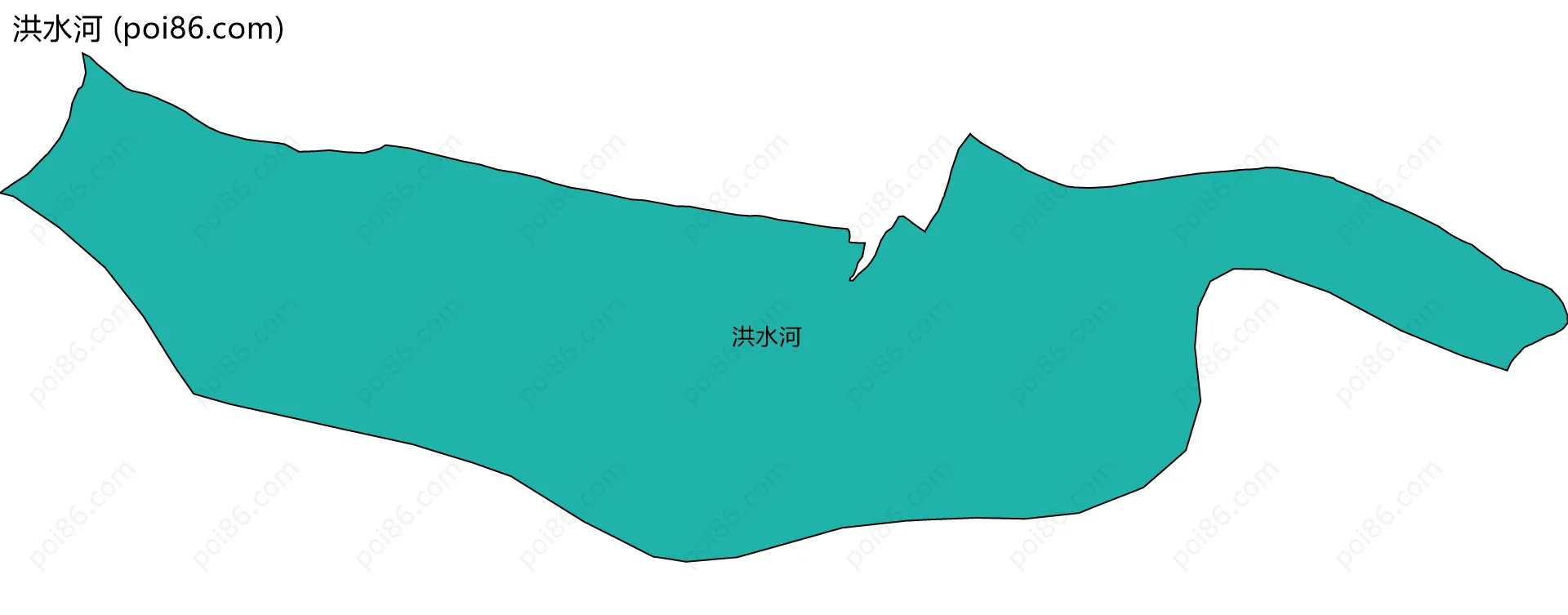 洪水河边界地图