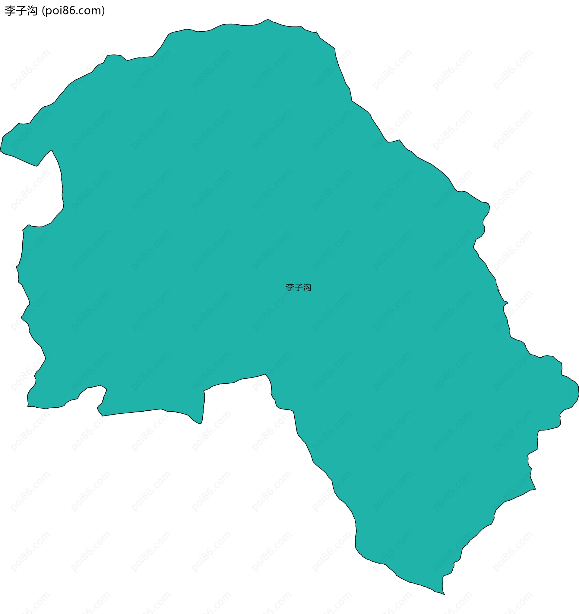 李子沟边界地图