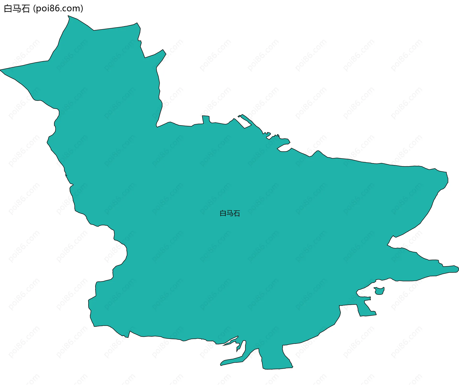 白马石边界地图