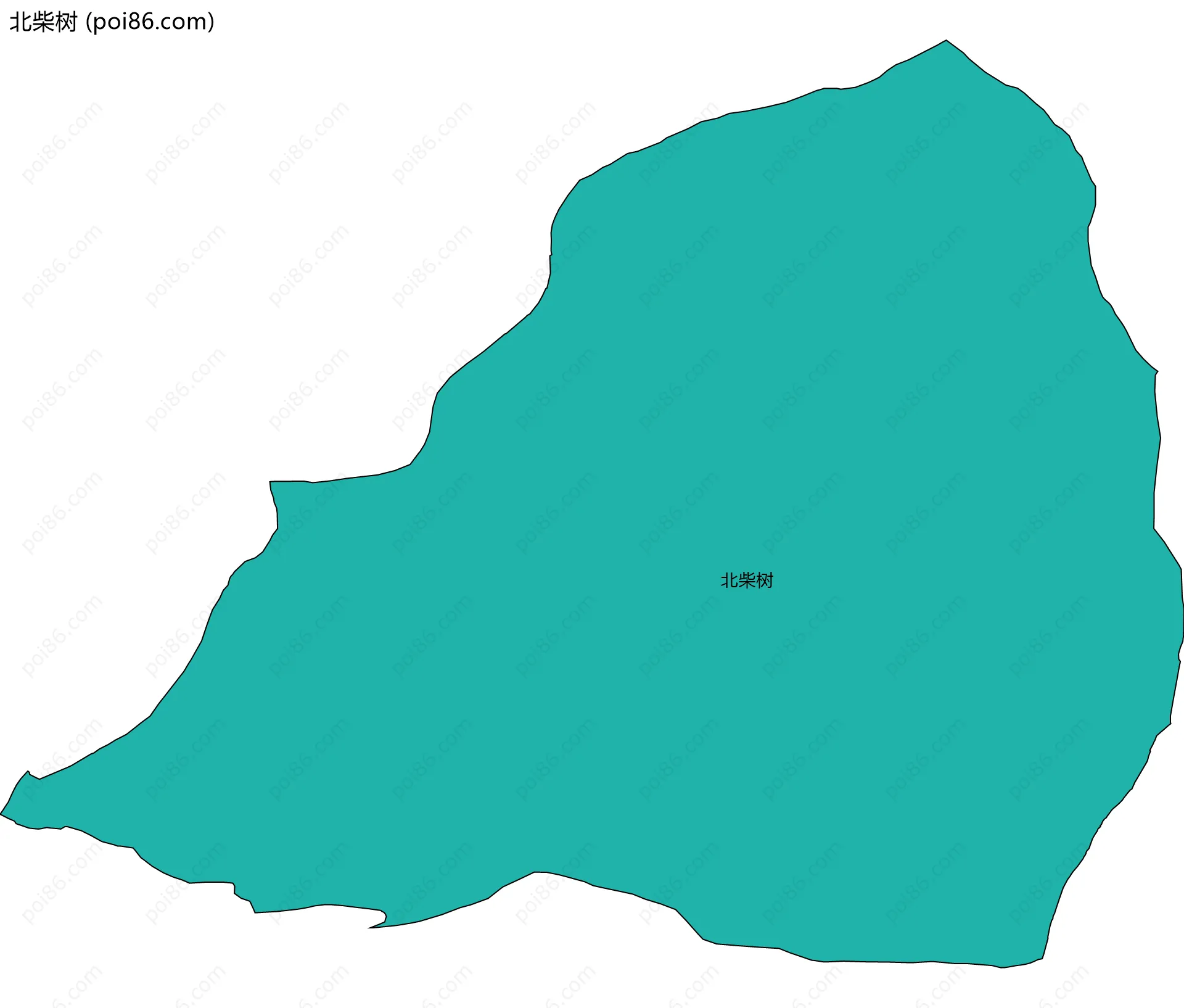 北柴树边界地图