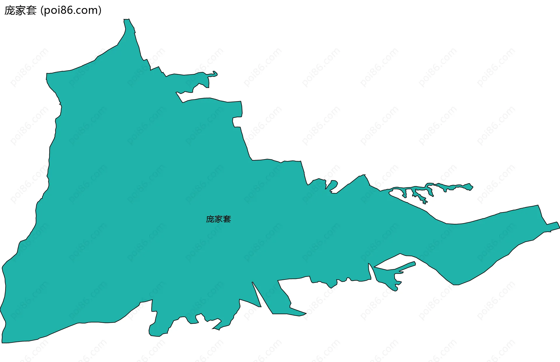 庞家套边界地图