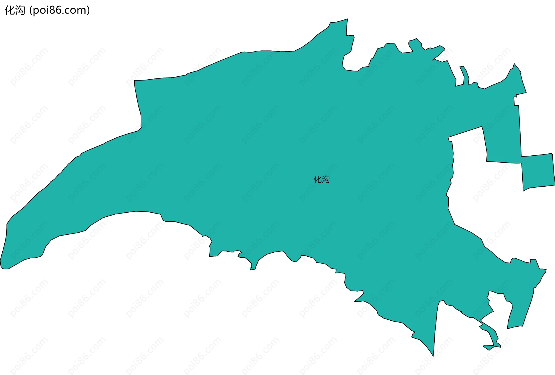 化沟边界地图