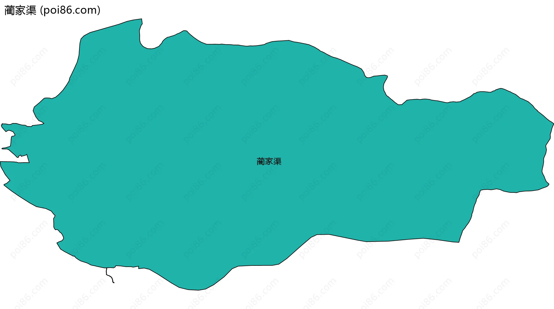 蔺家渠边界地图