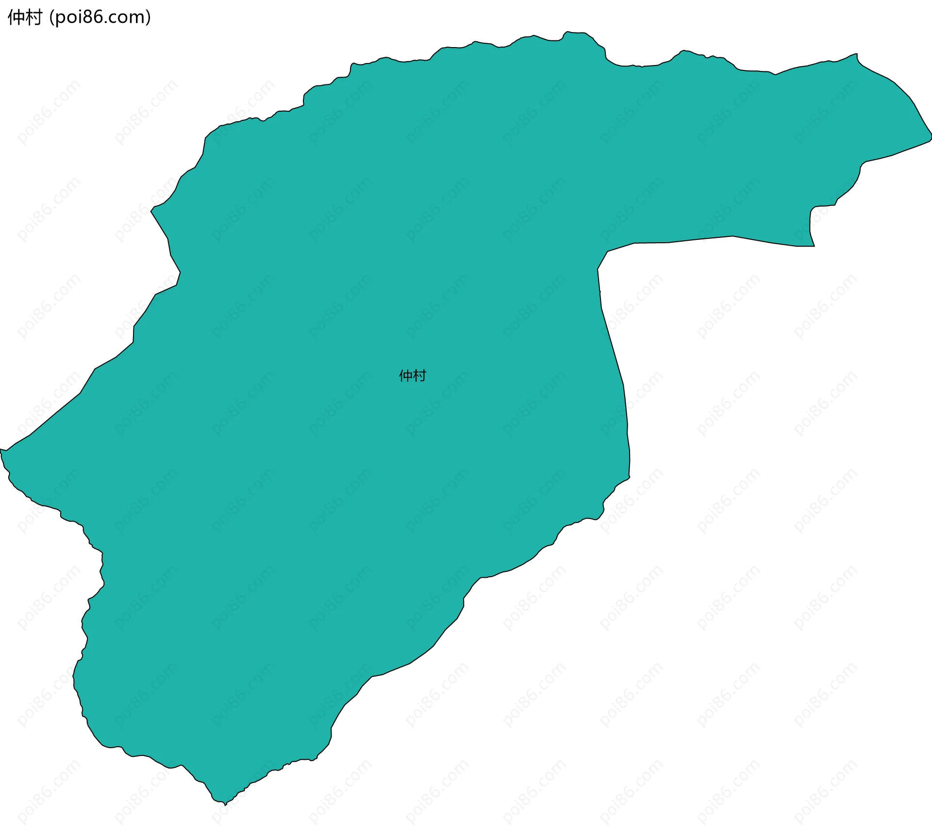 仲村边界地图