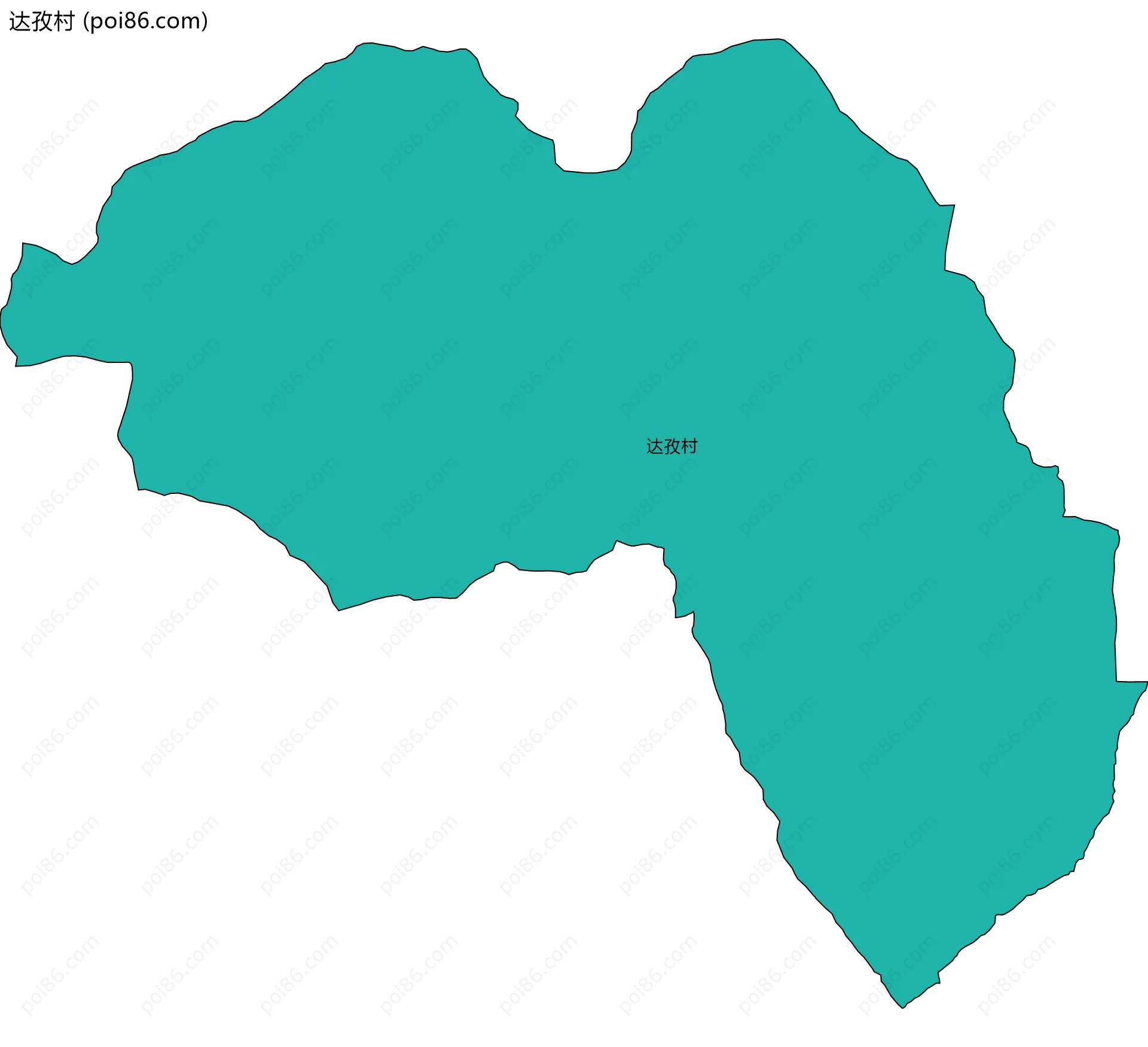 达孜村边界地图
