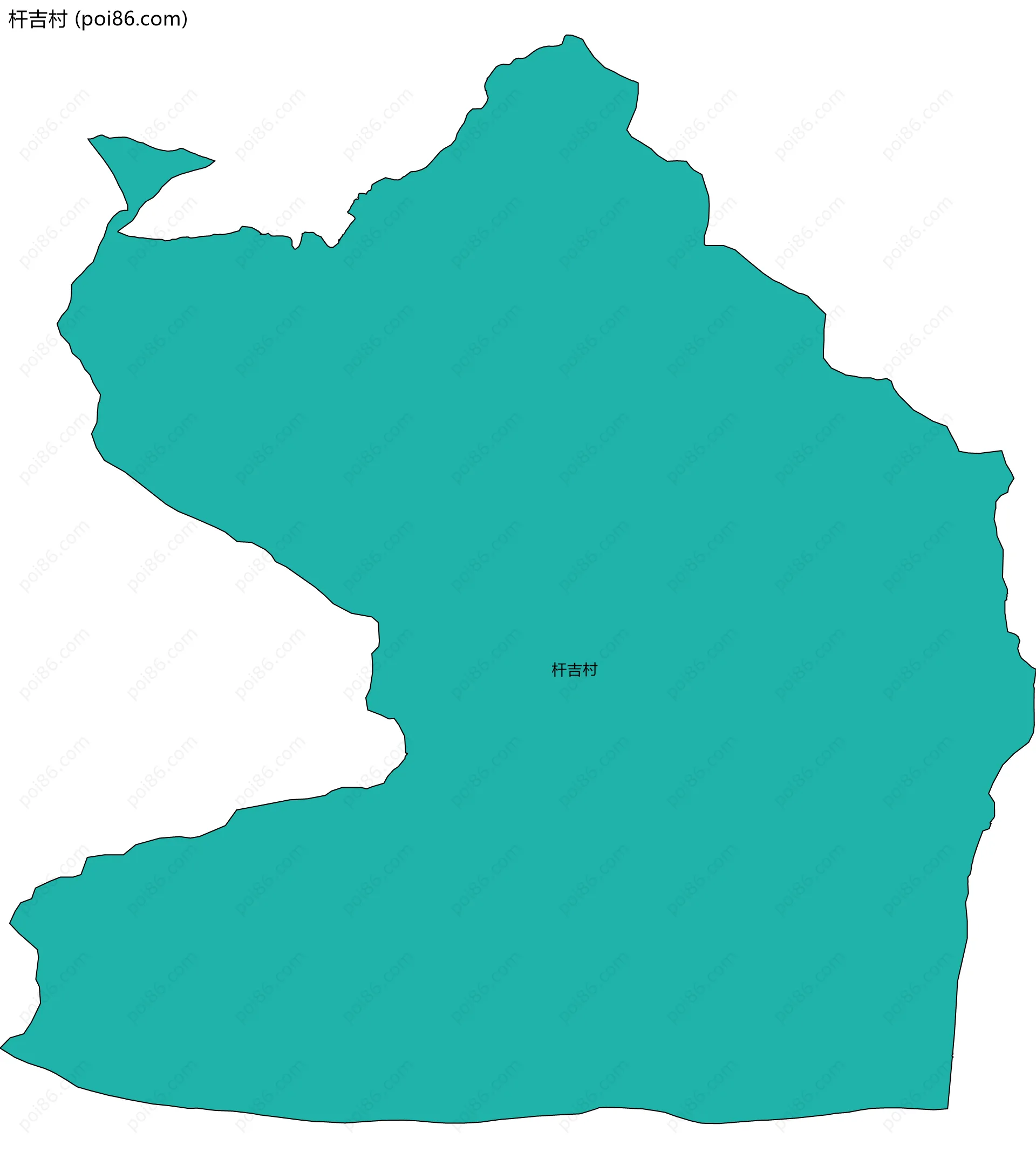 杆吉村边界地图