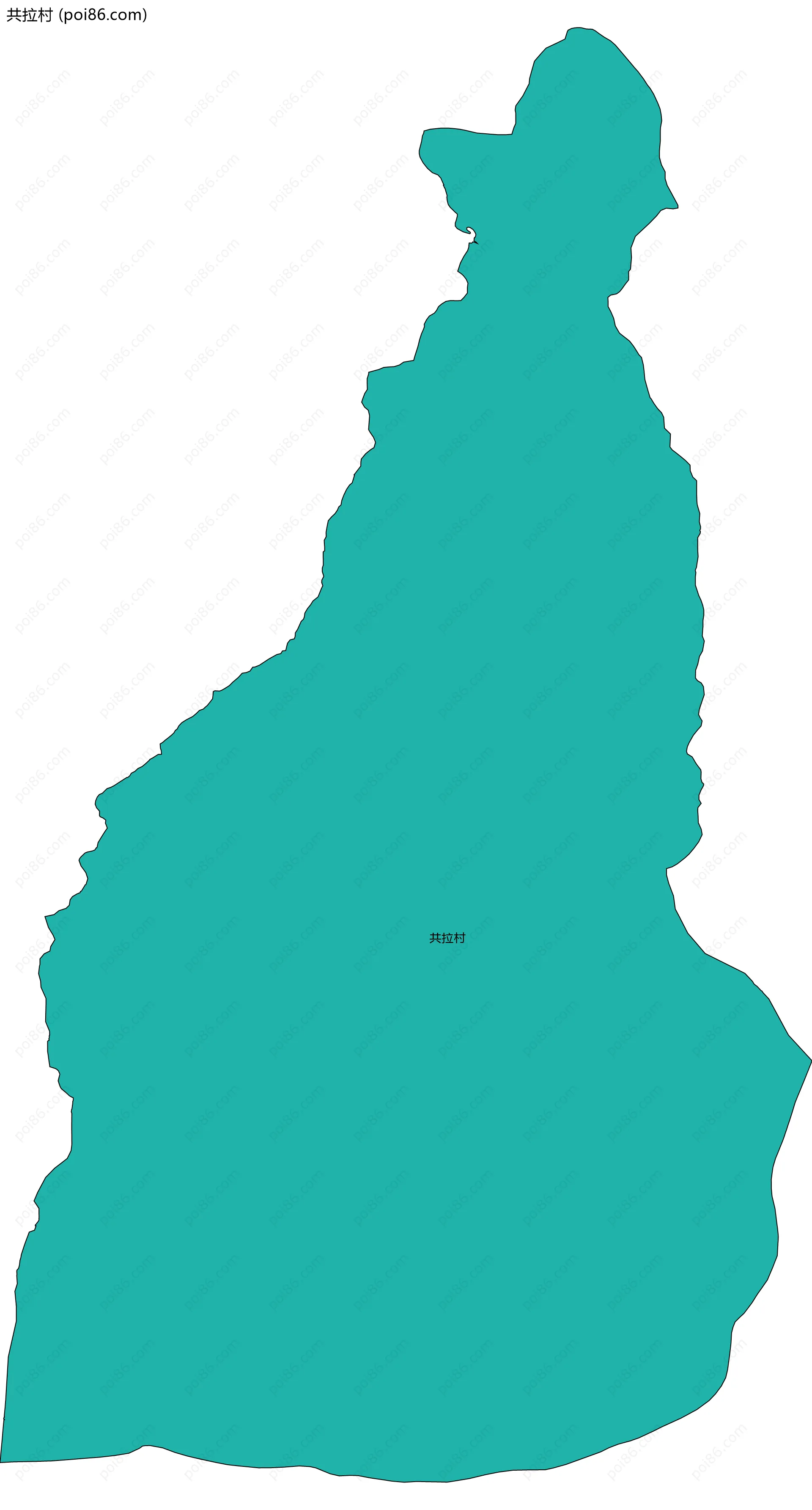 共拉村边界地图