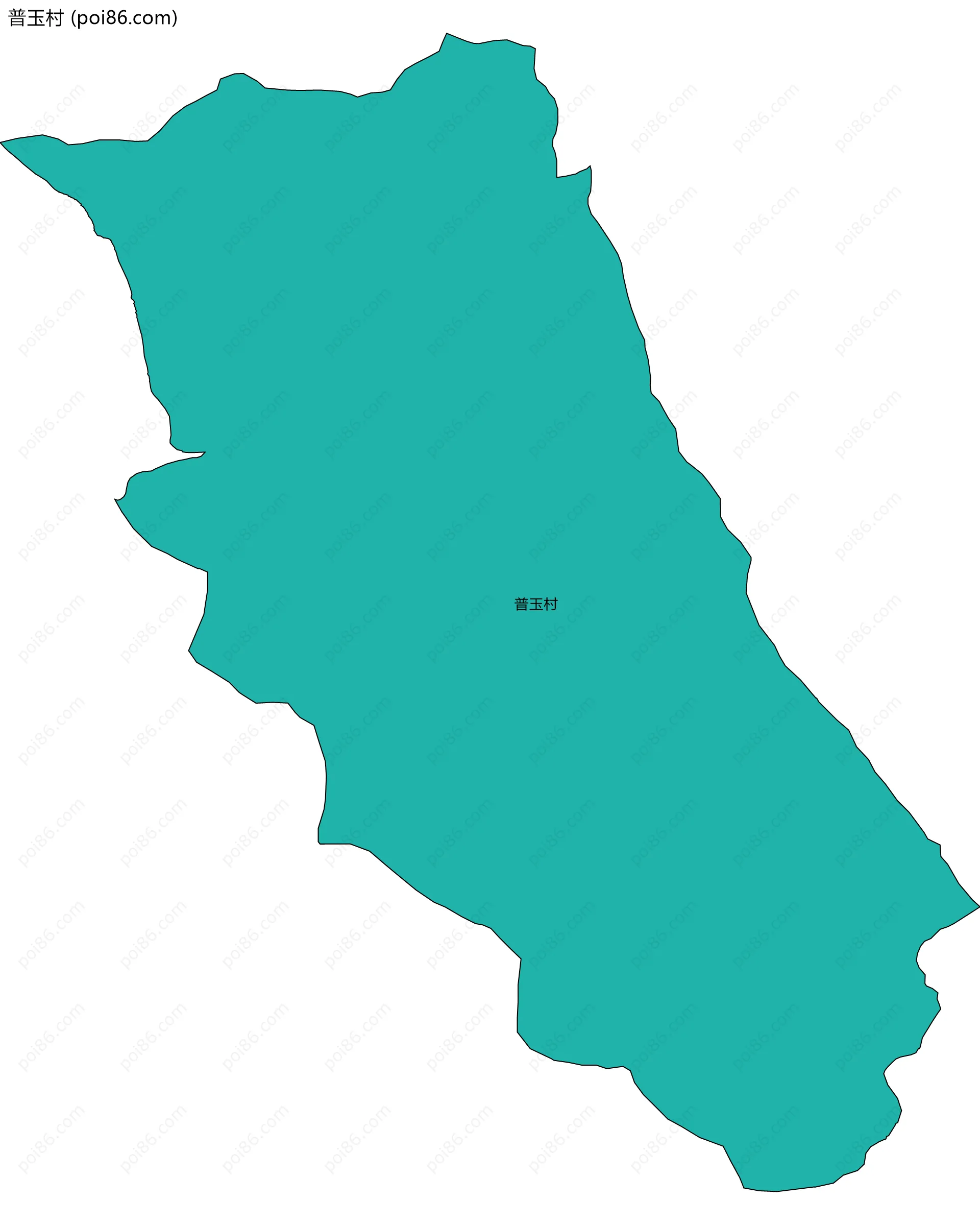 普玉村边界地图