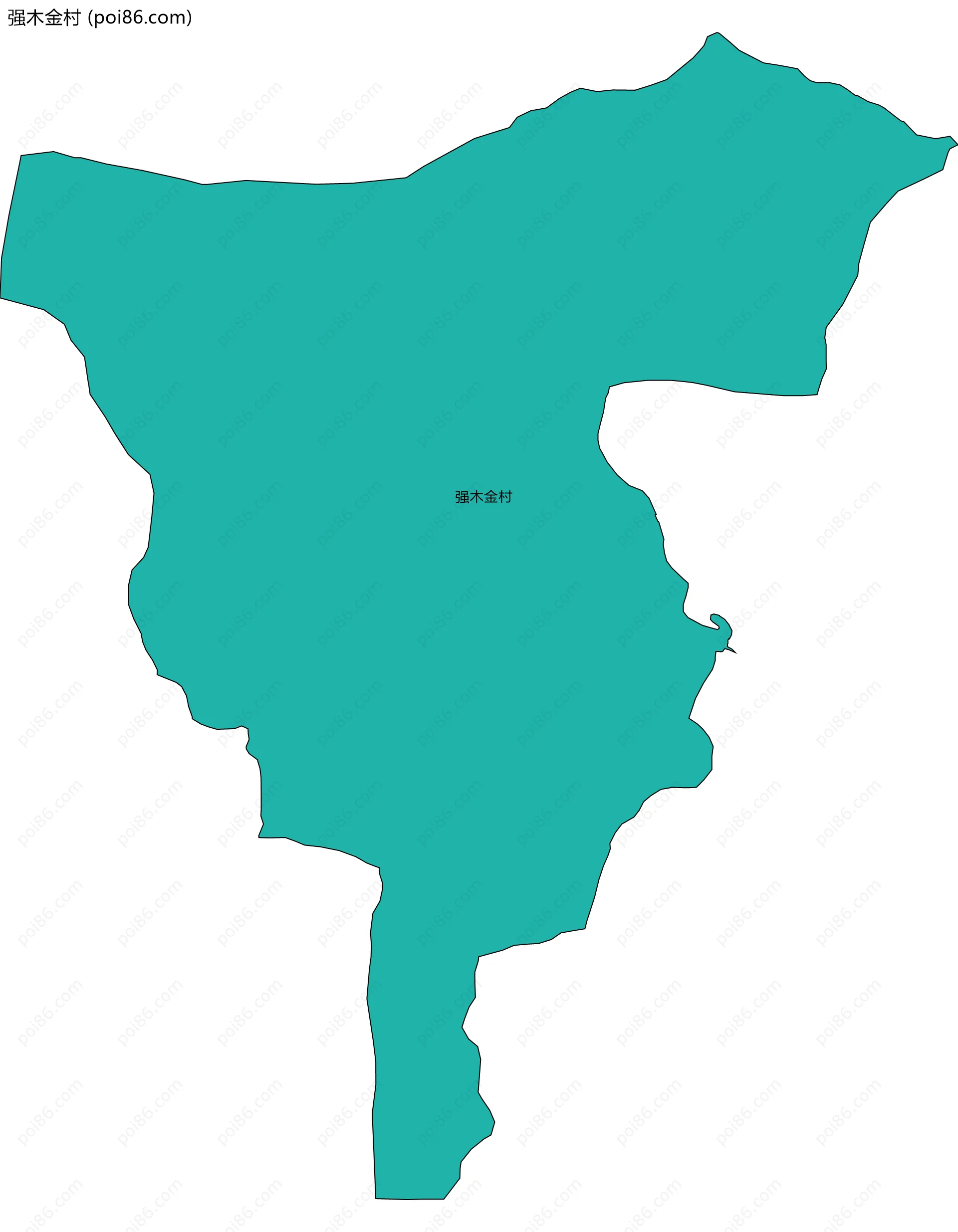 强木金村边界地图