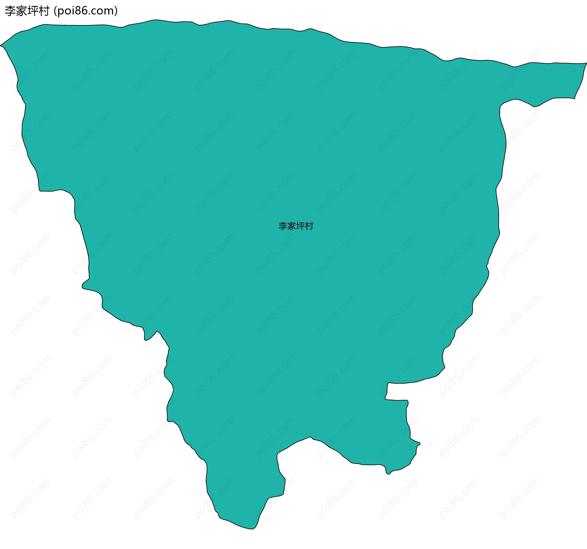 李家坪村边界地图