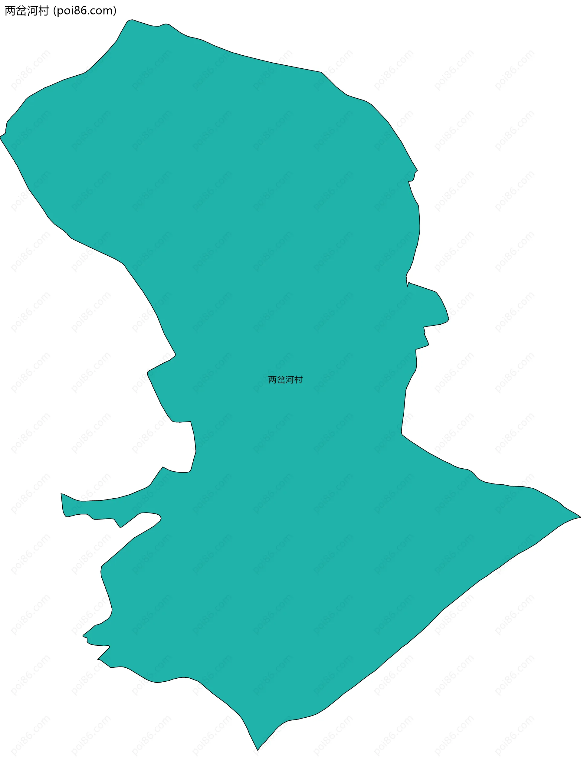 两岔河村边界地图