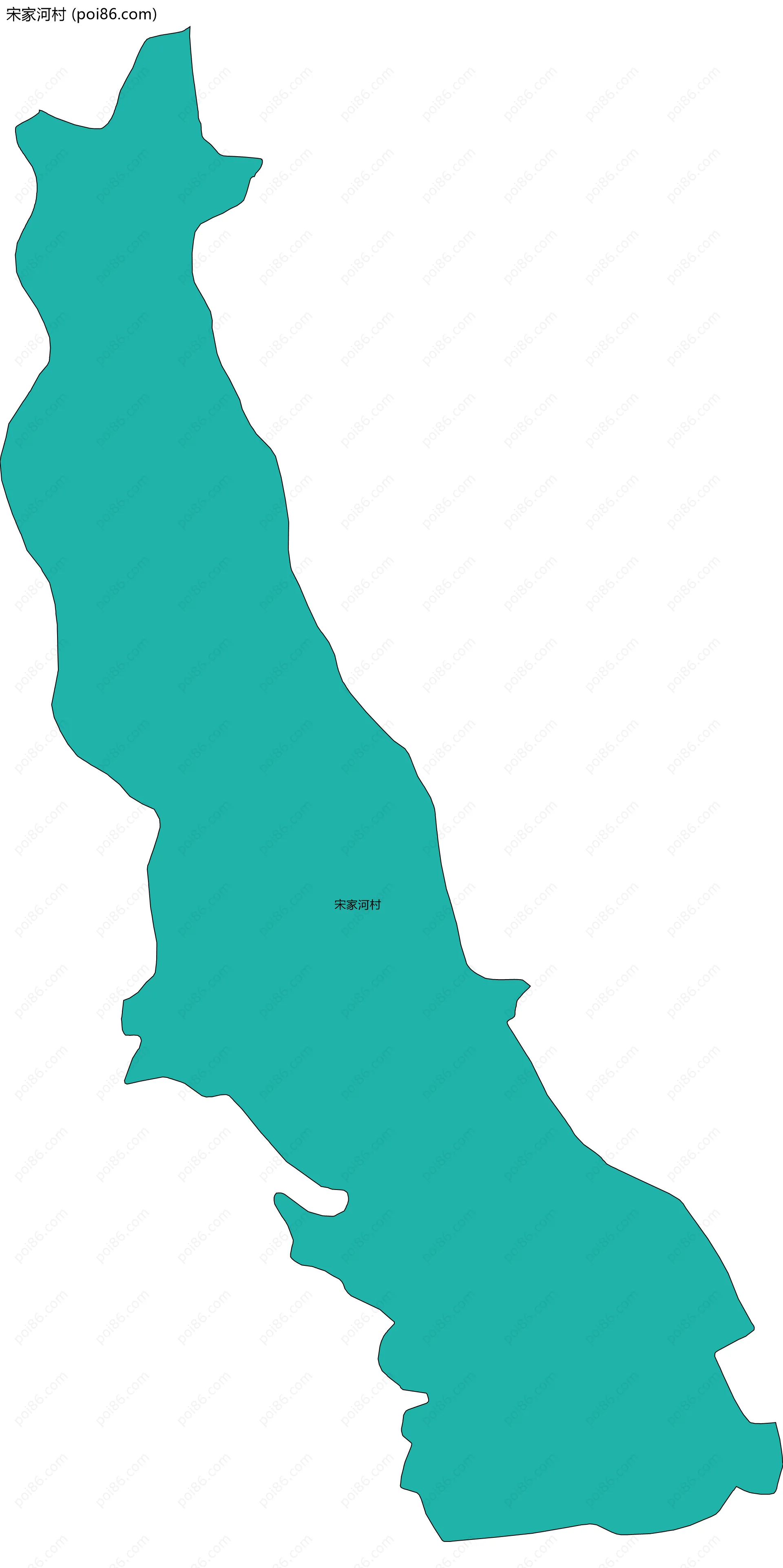 宋家河村边界地图