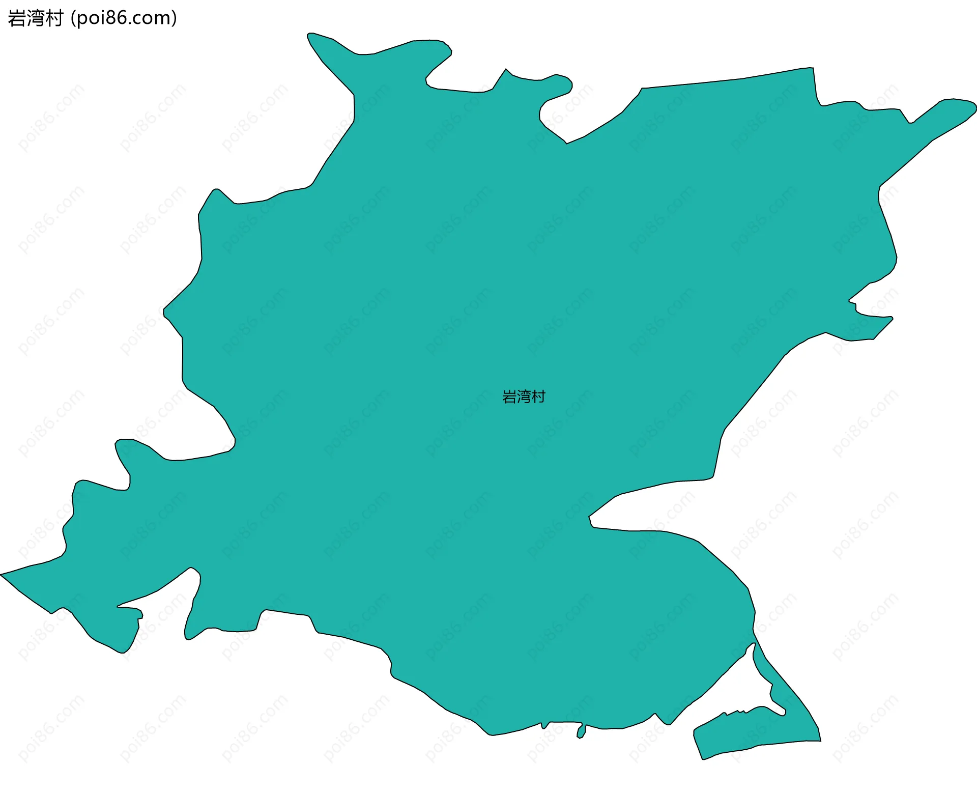 岩湾村边界地图