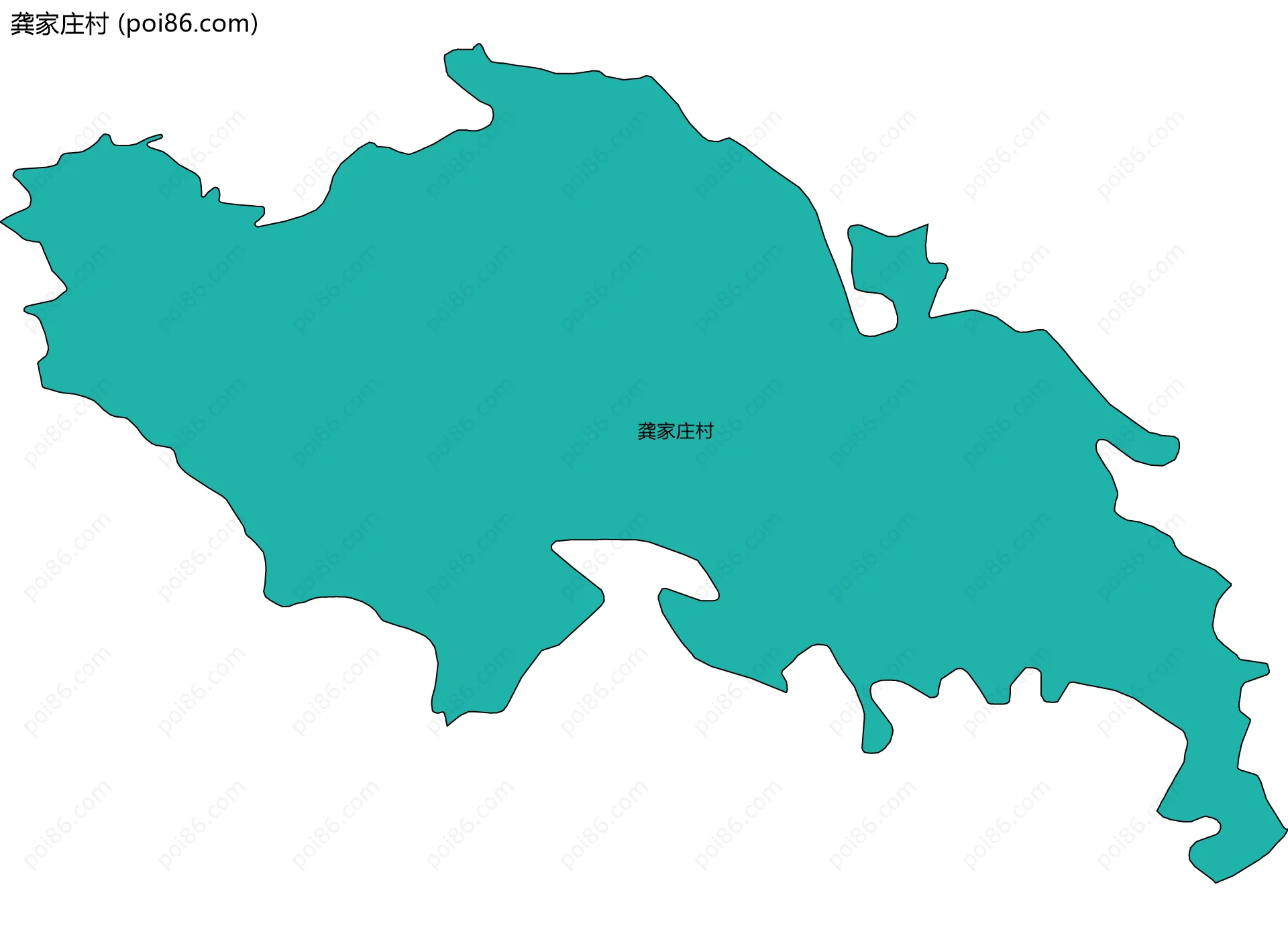 龚家庄村边界地图