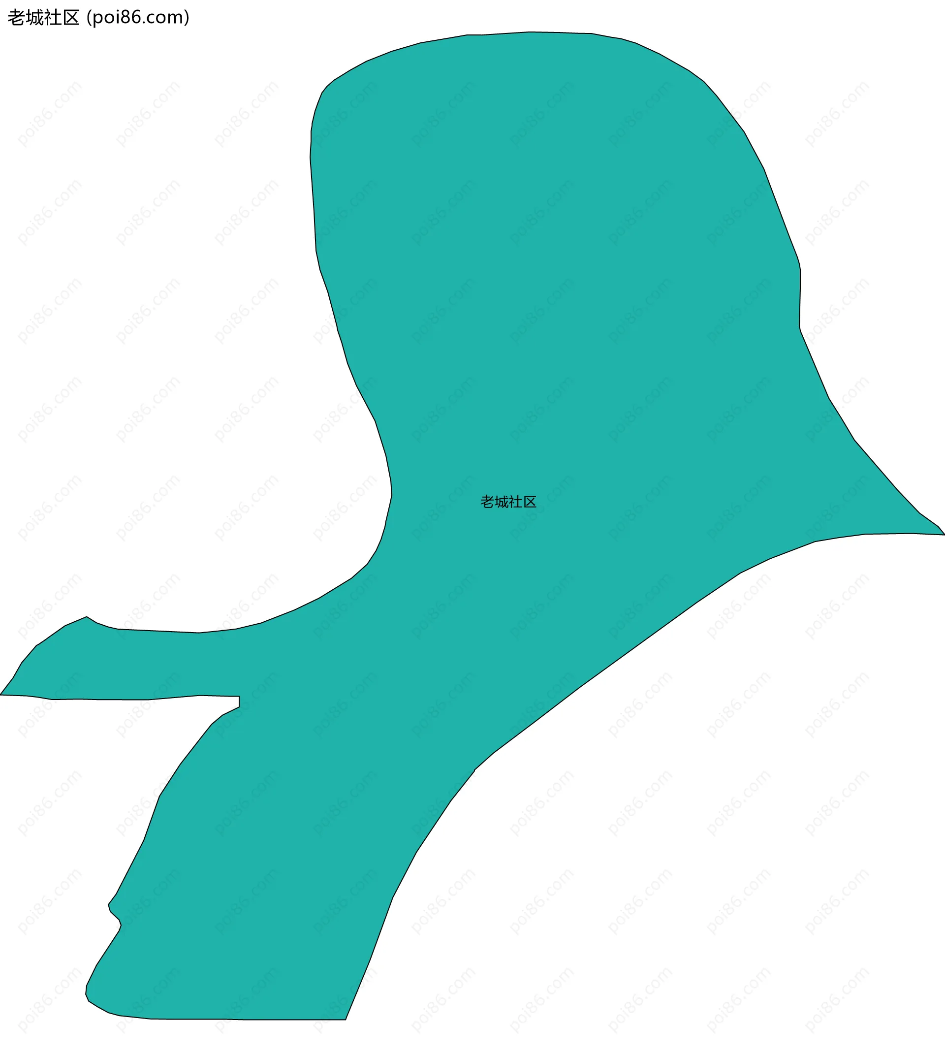 老城社区边界地图