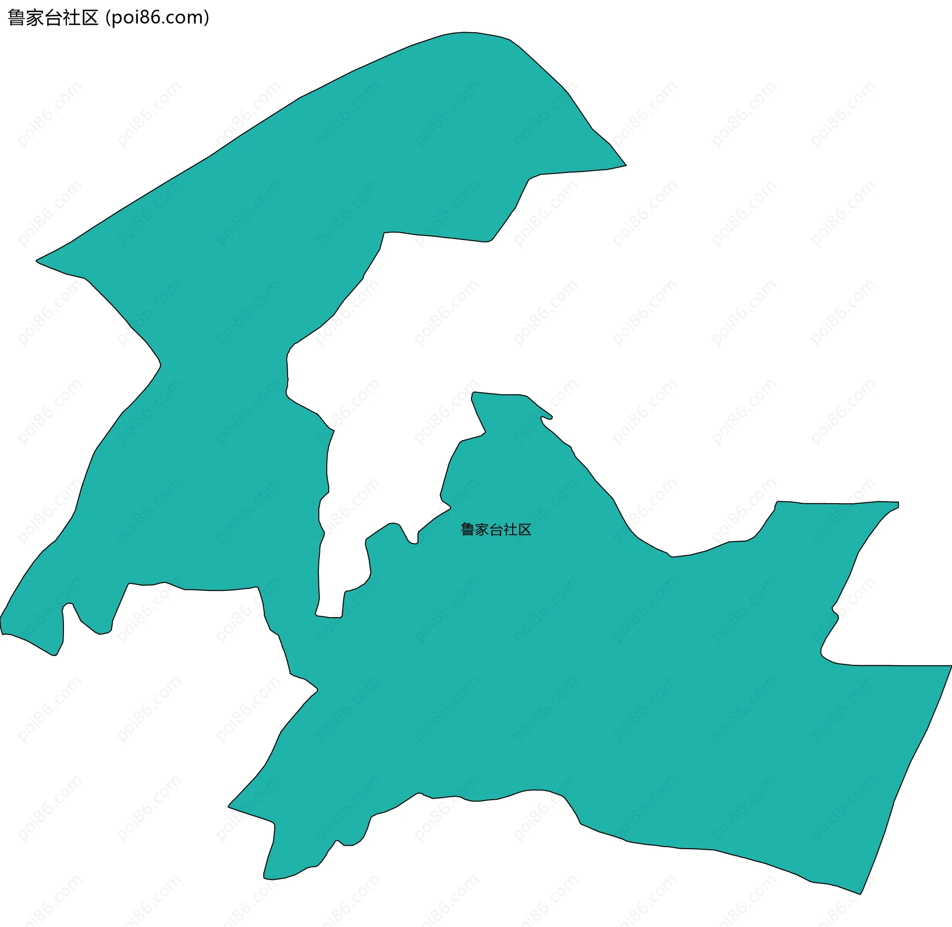 鲁家台社区边界地图