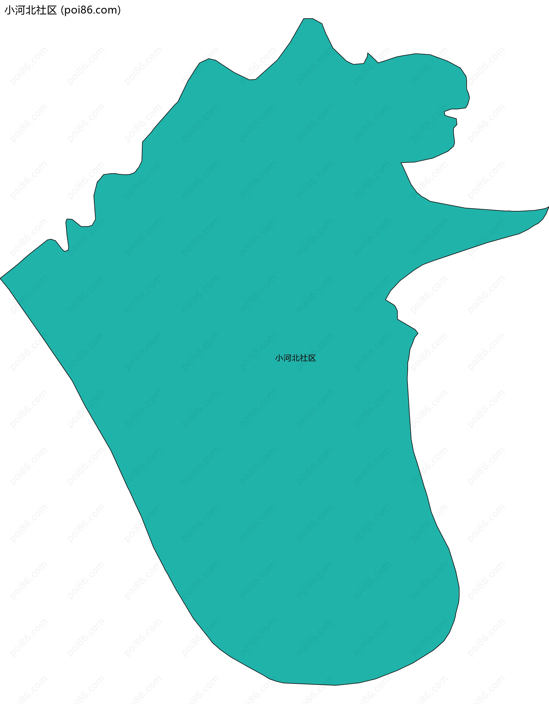 小河北社区边界地图