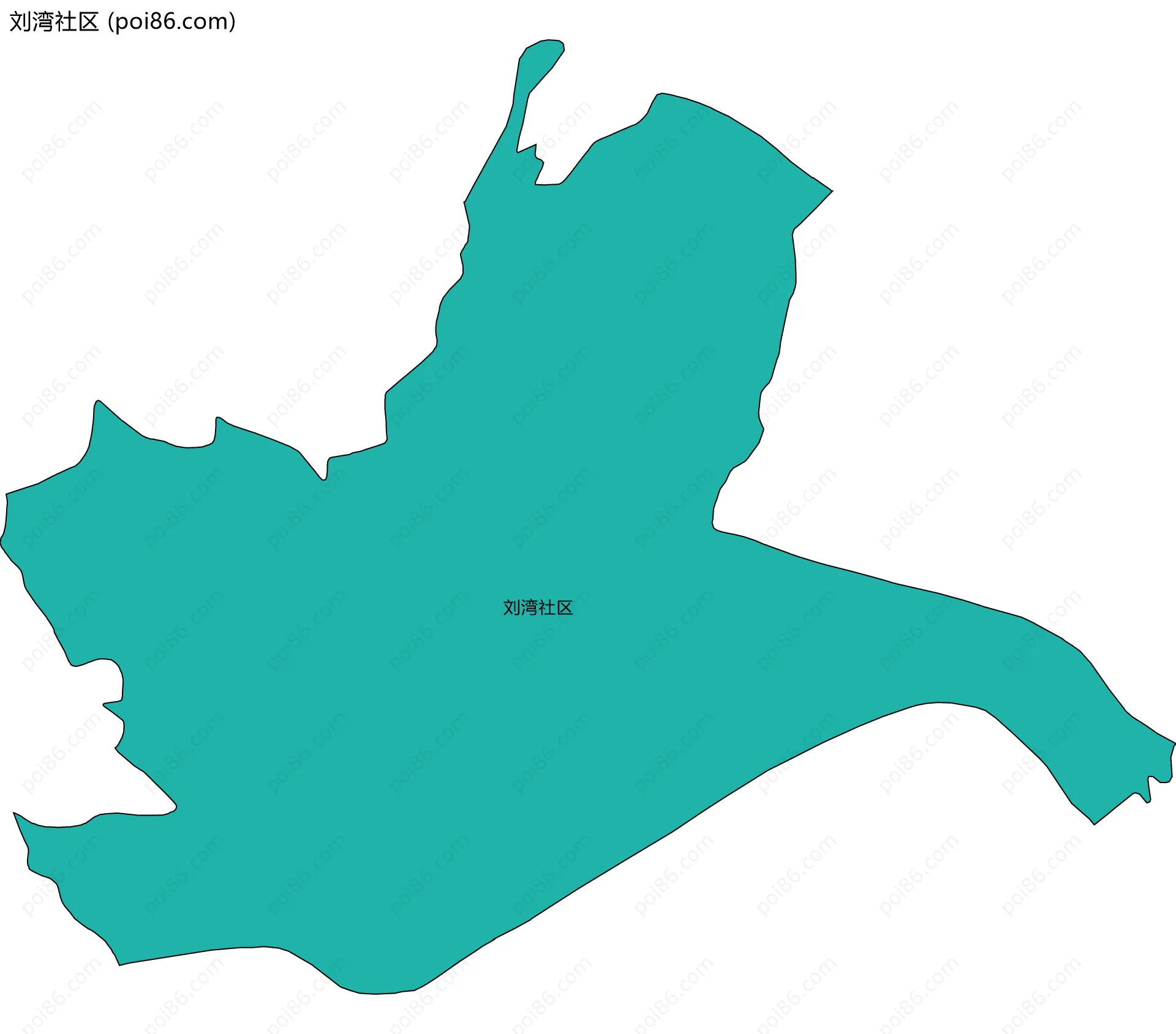 刘湾社区边界地图
