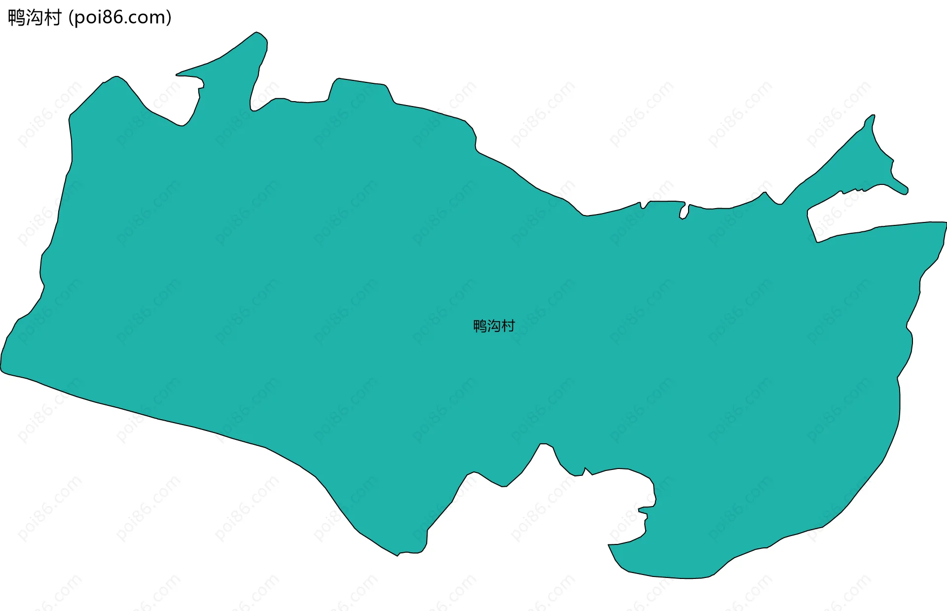 鸭沟村边界地图