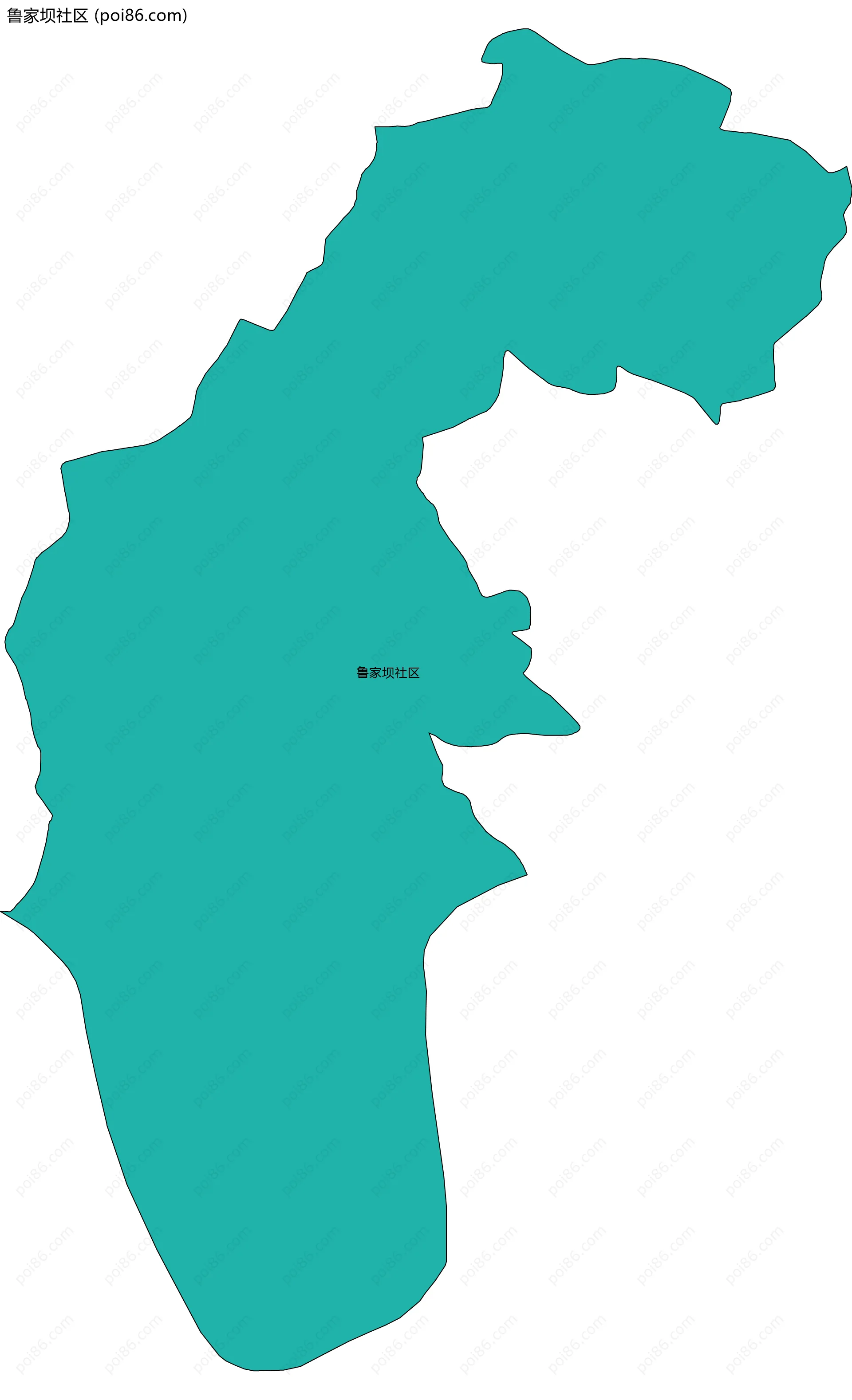 鲁家坝社区边界地图