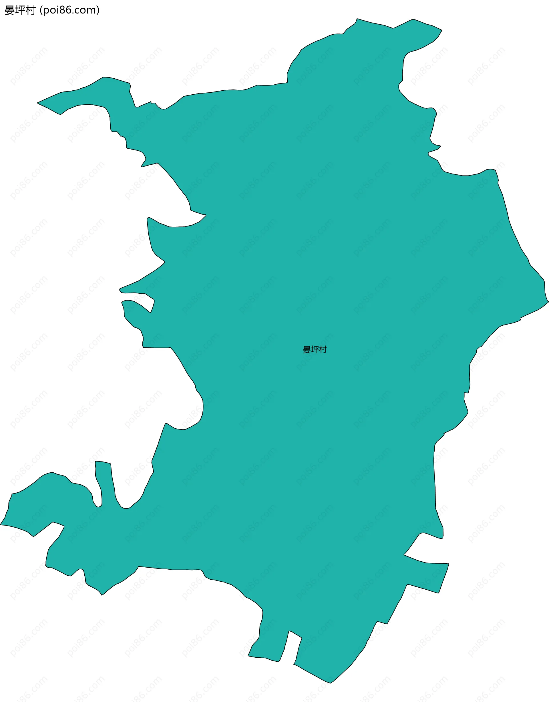 晏坪村边界地图