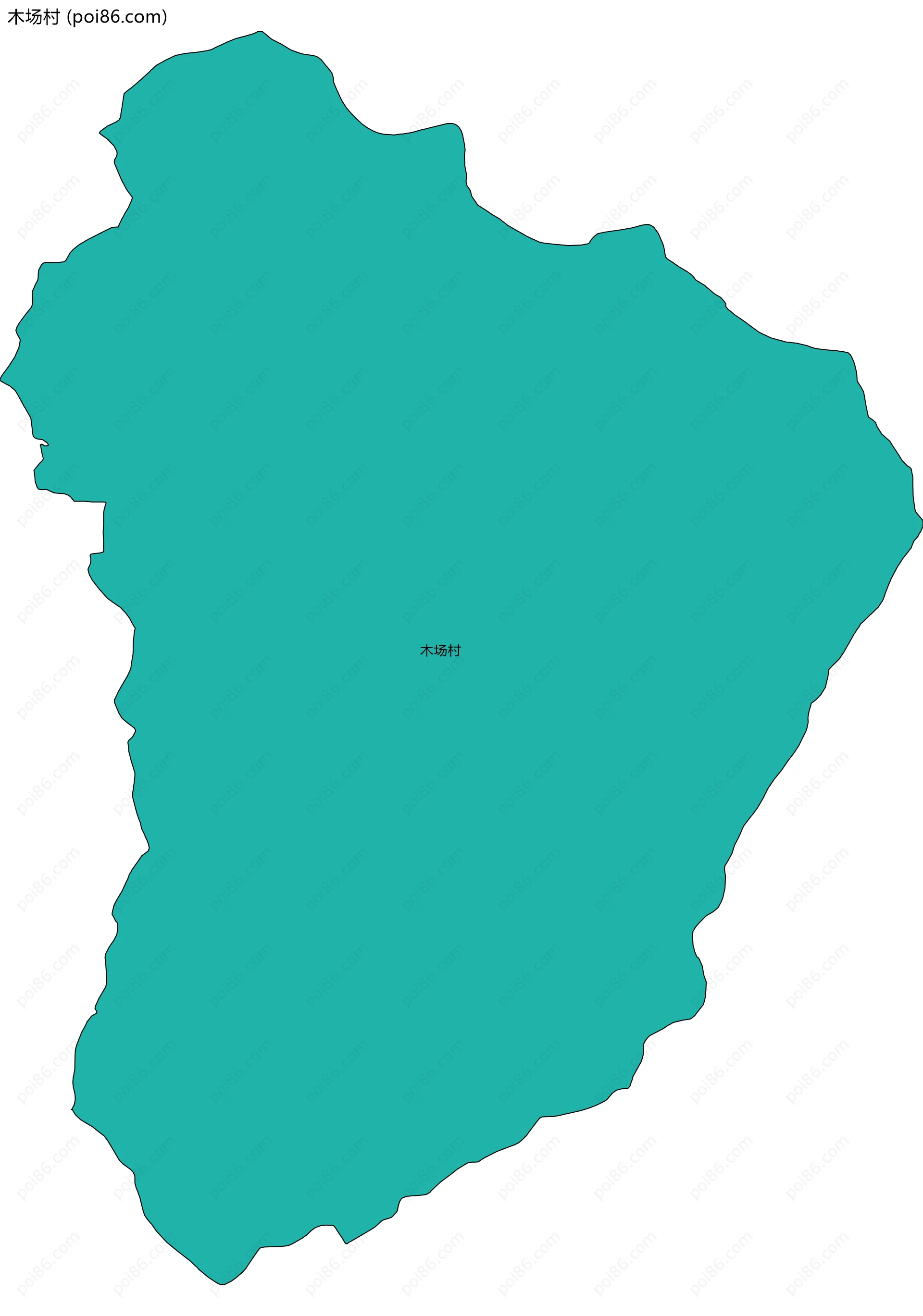 木场村边界地图