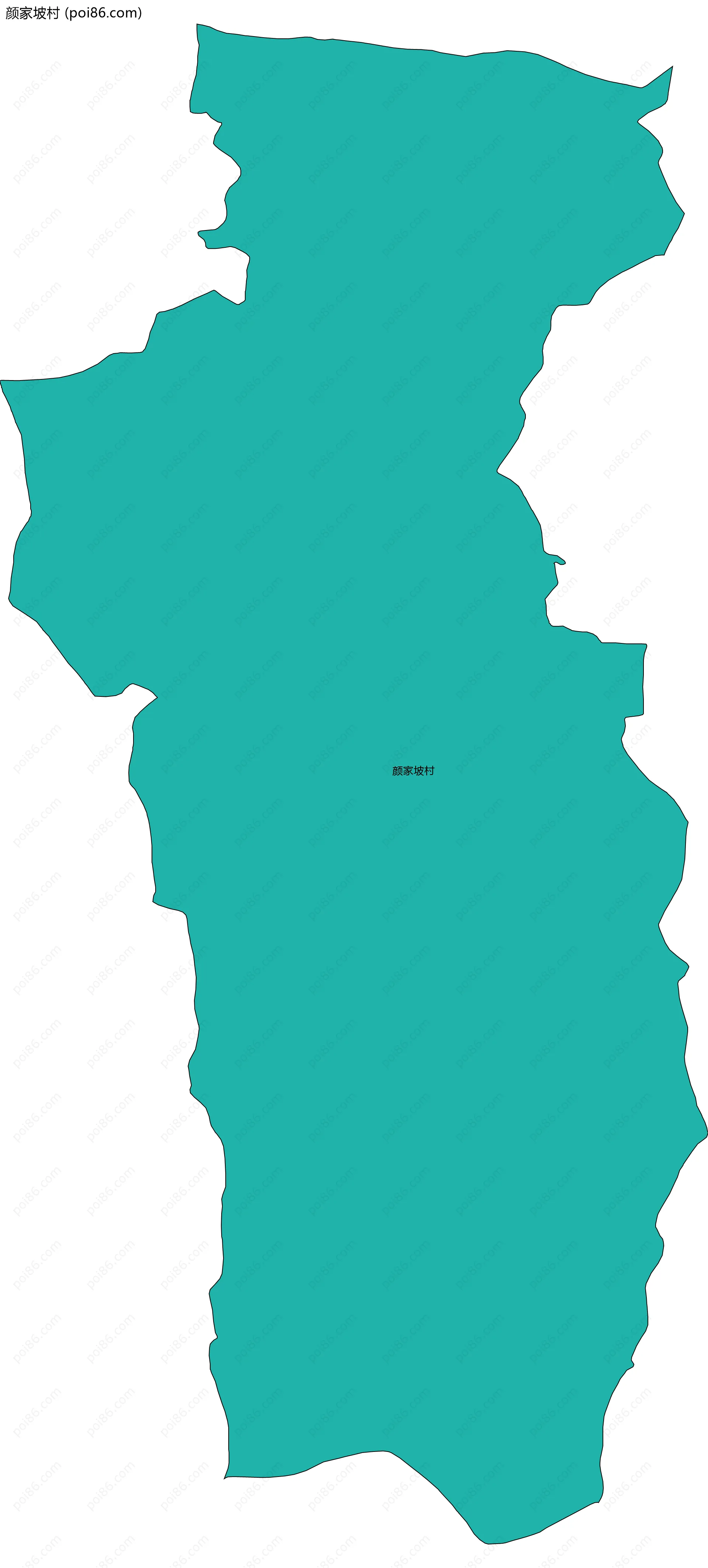 颜家坡村边界地图