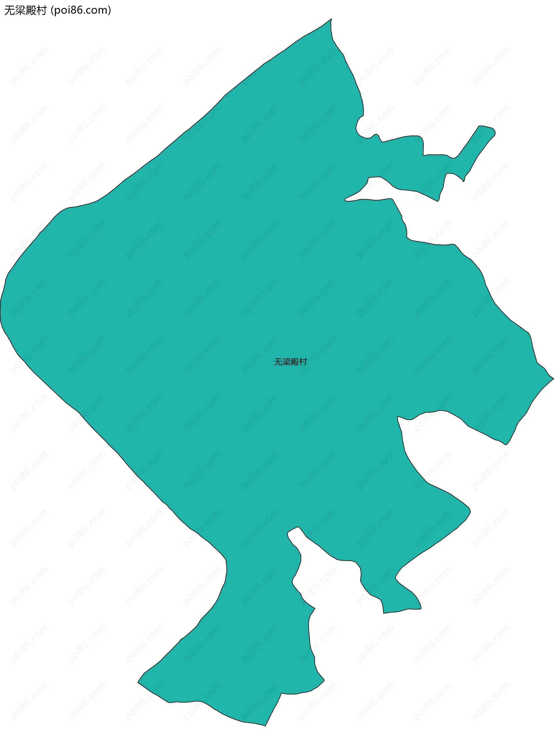 无梁殿村边界地图