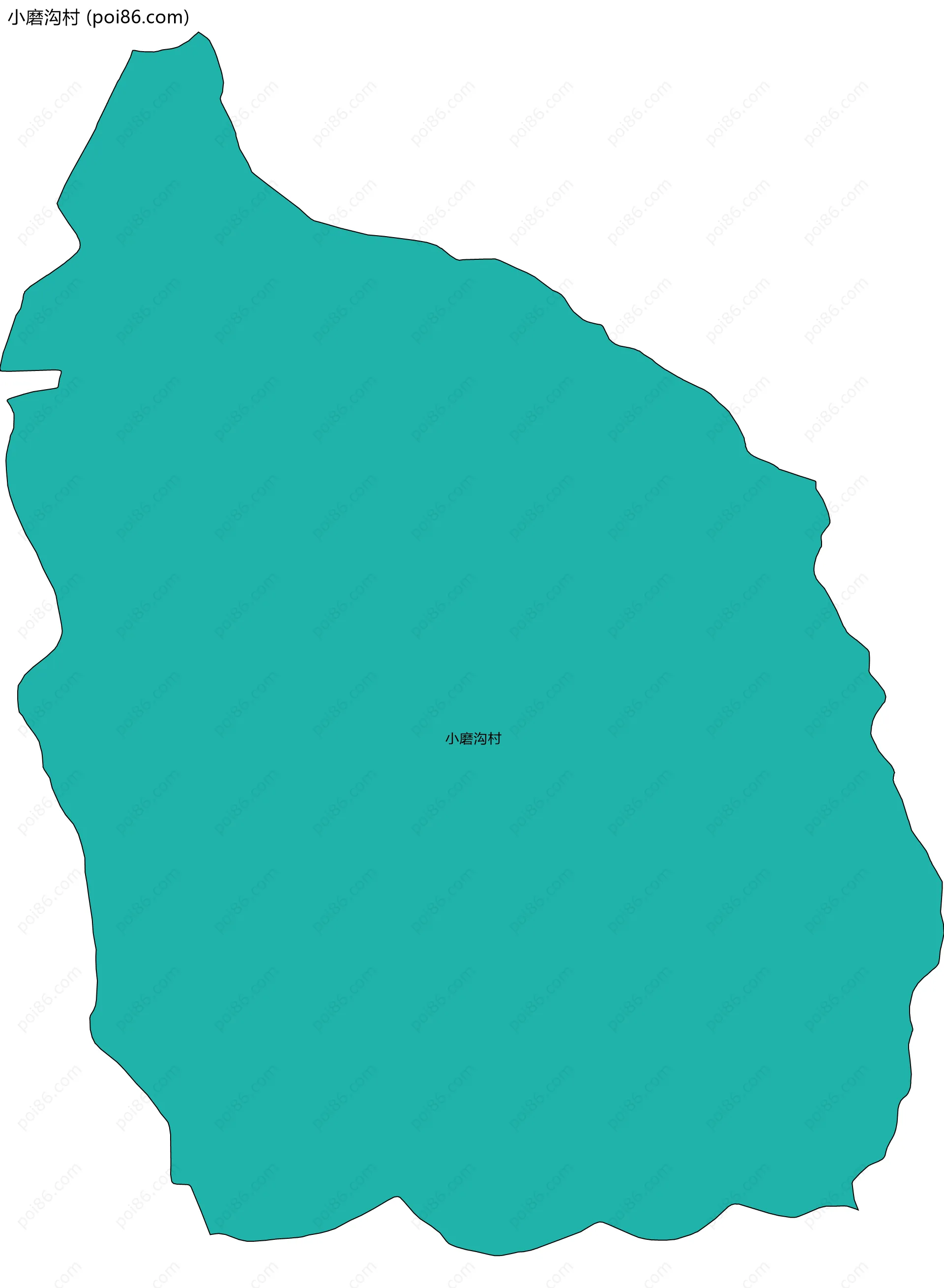 小磨沟村边界地图