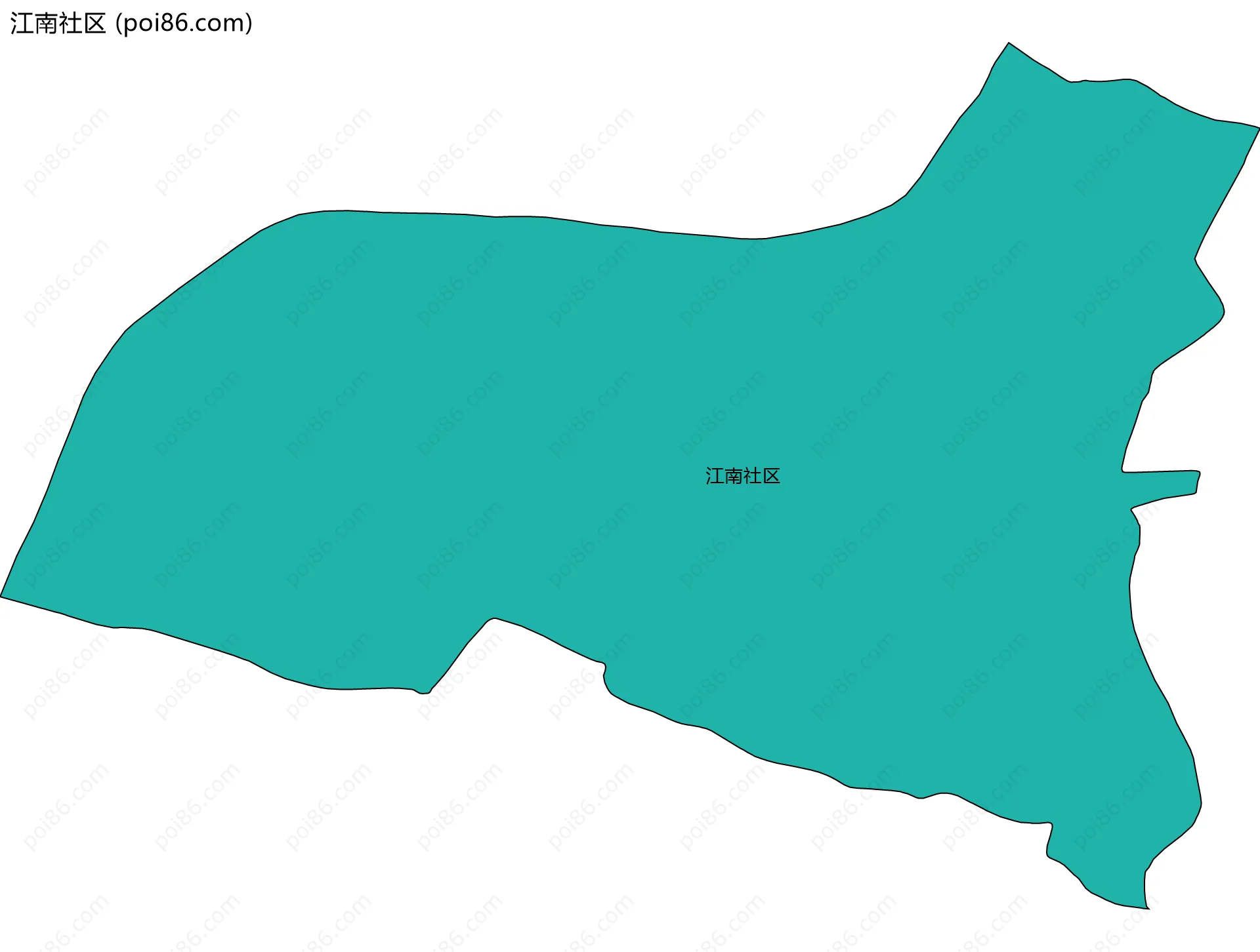 江南社区边界地图