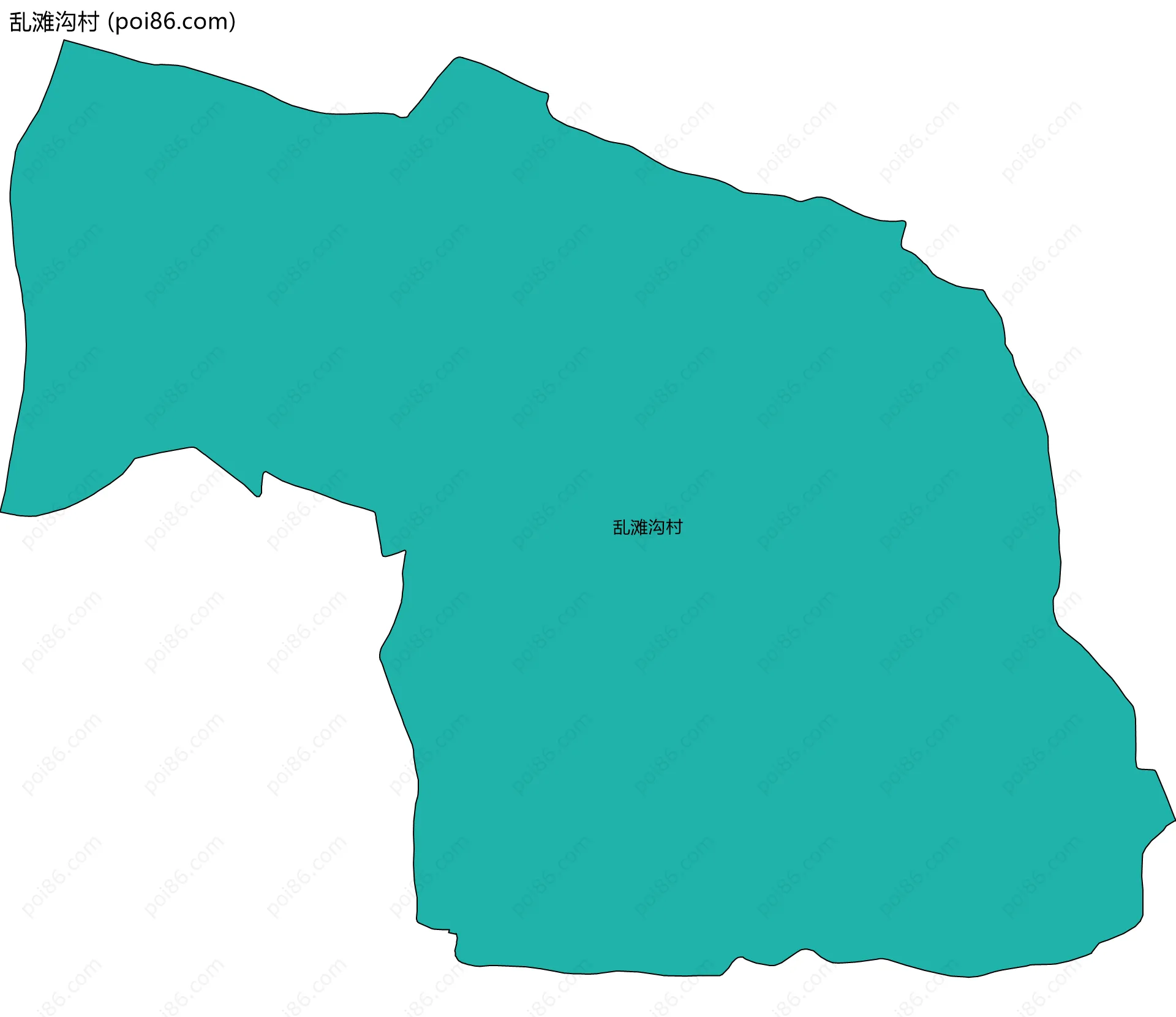 乱滩沟村边界地图
