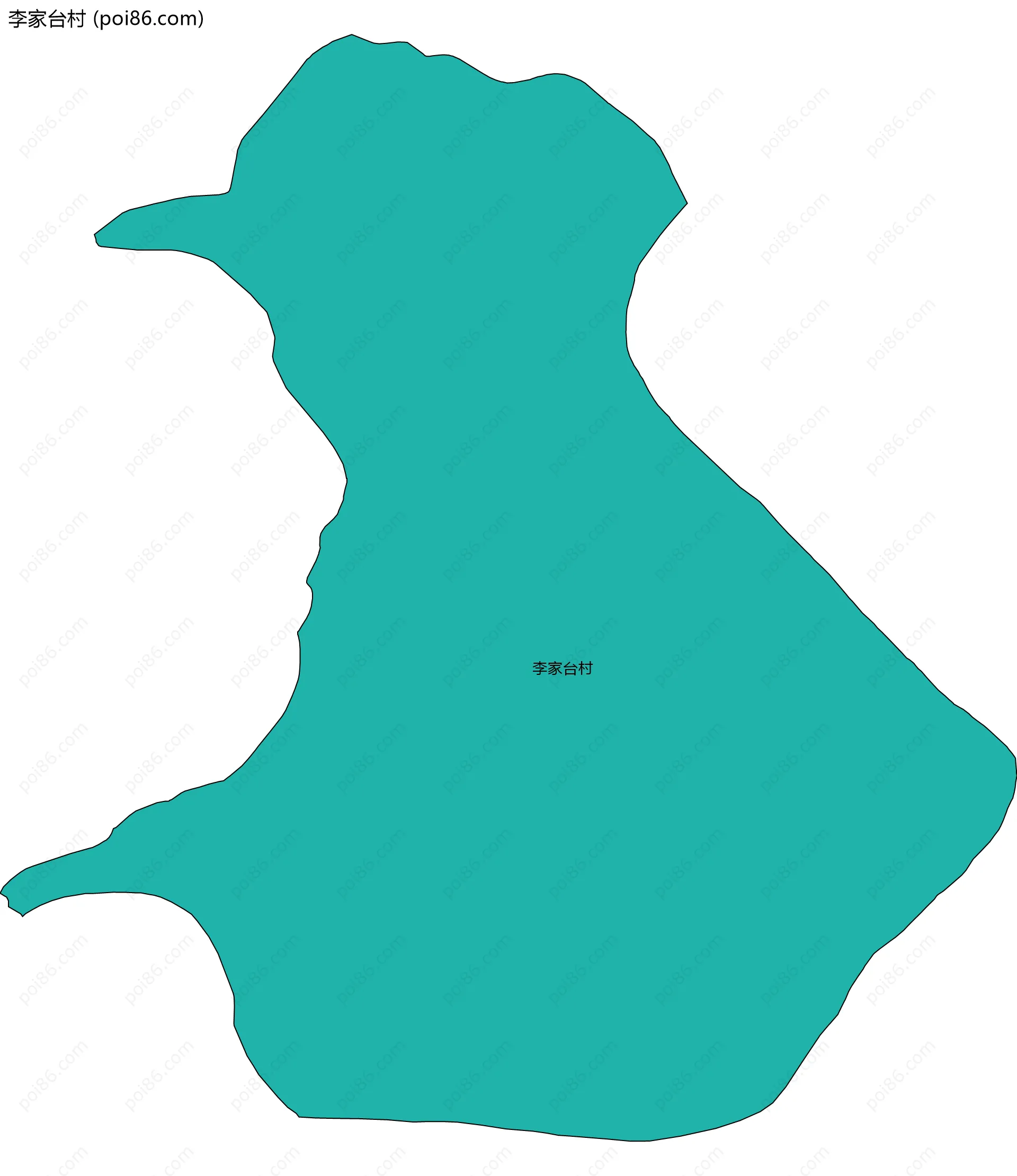 李家台村边界地图