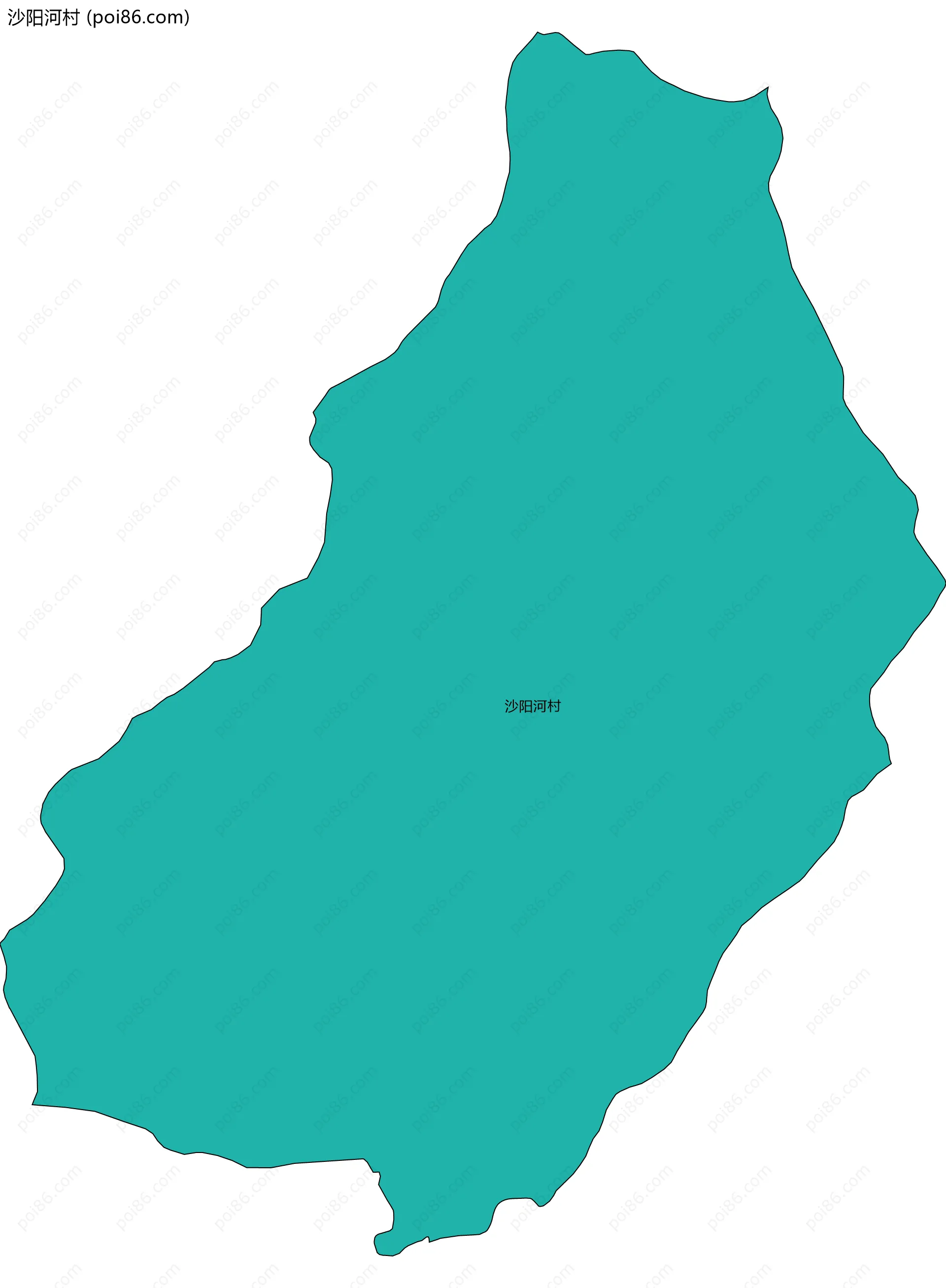 沙阳河村边界地图