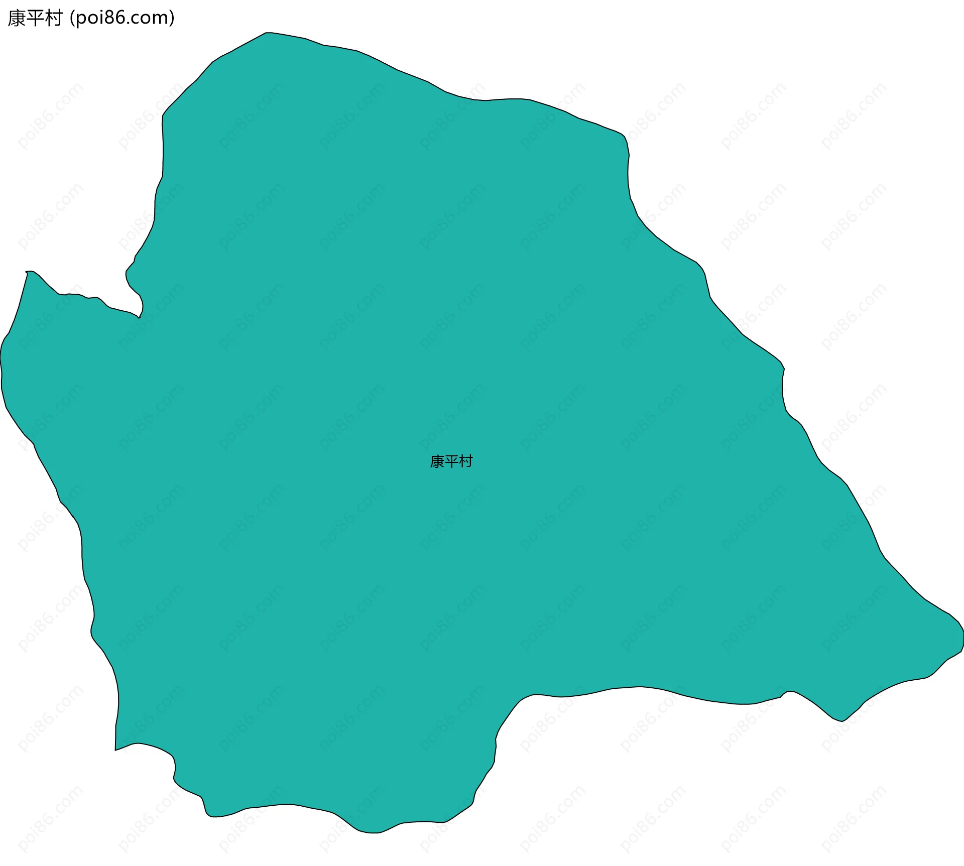 康平村边界地图