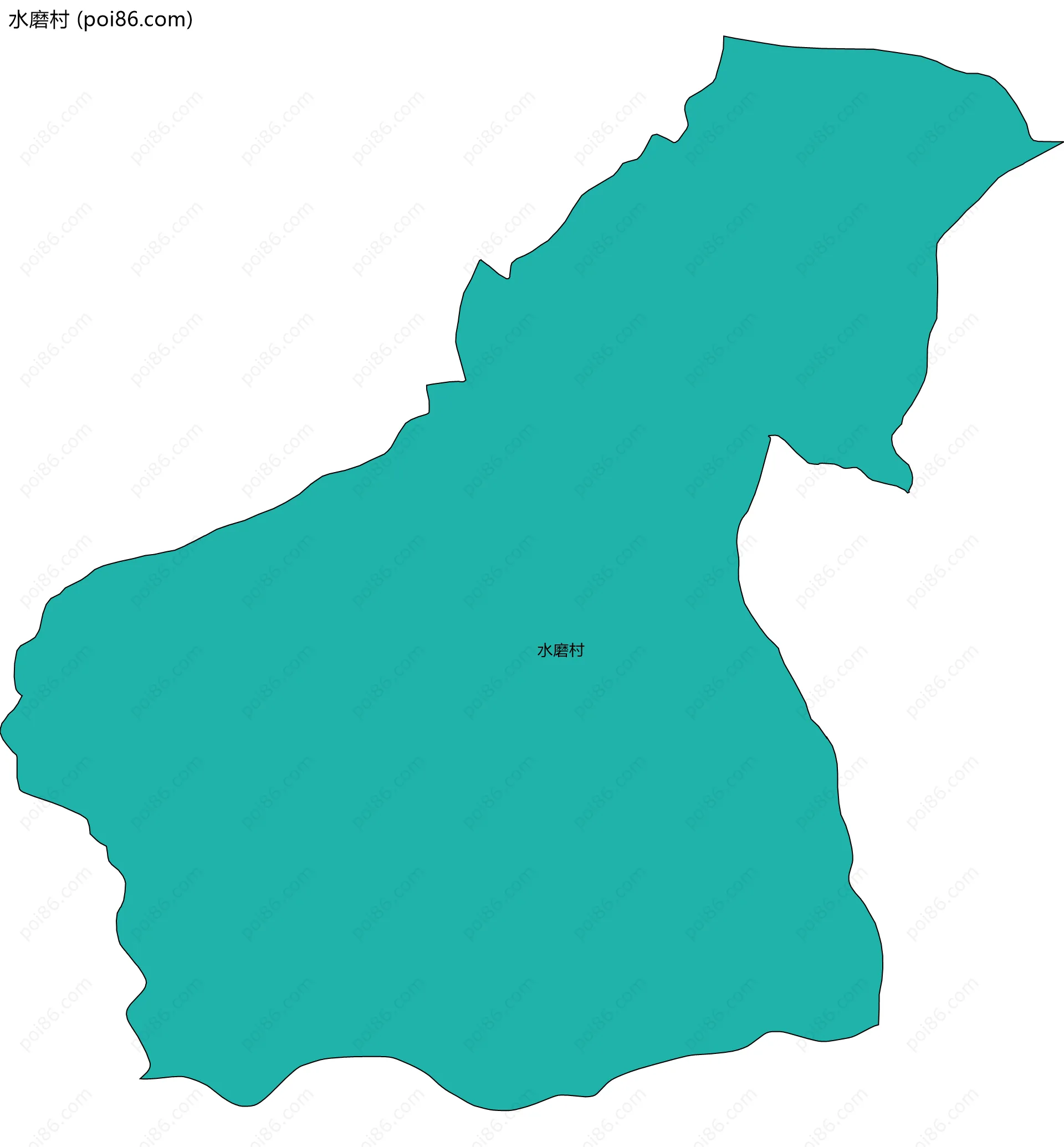 水磨村边界地图