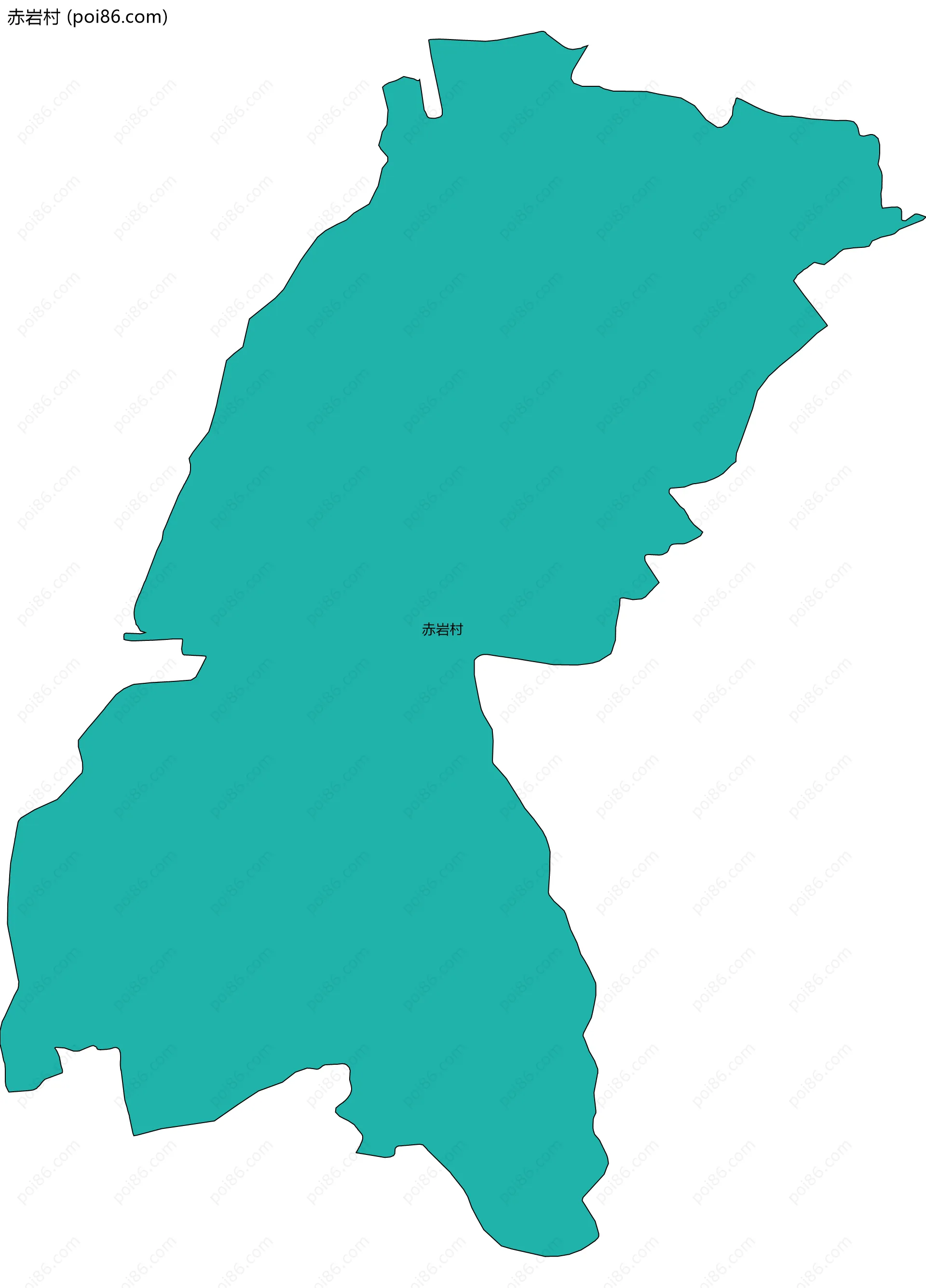 赤岩村边界地图