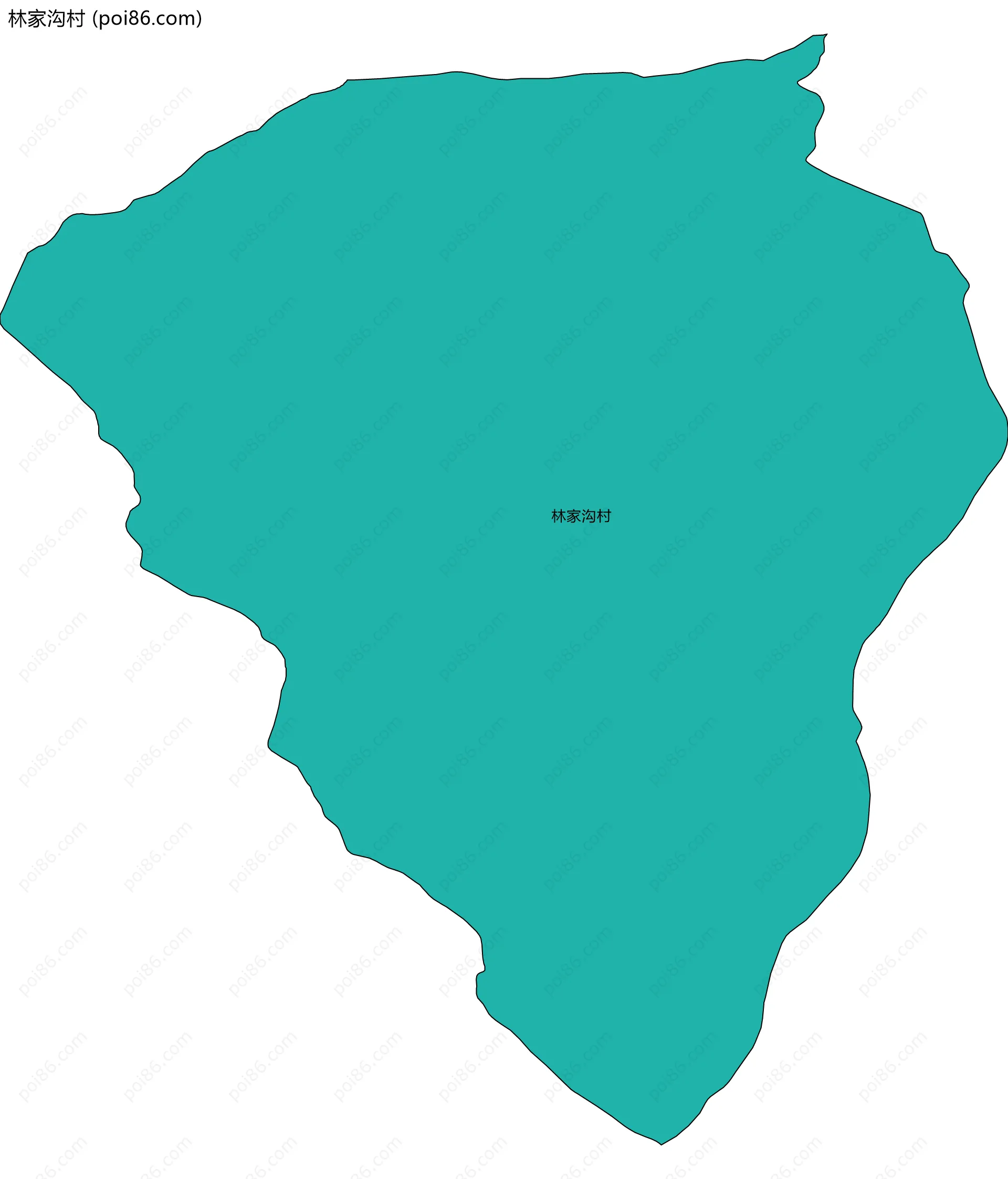 林家沟村边界地图