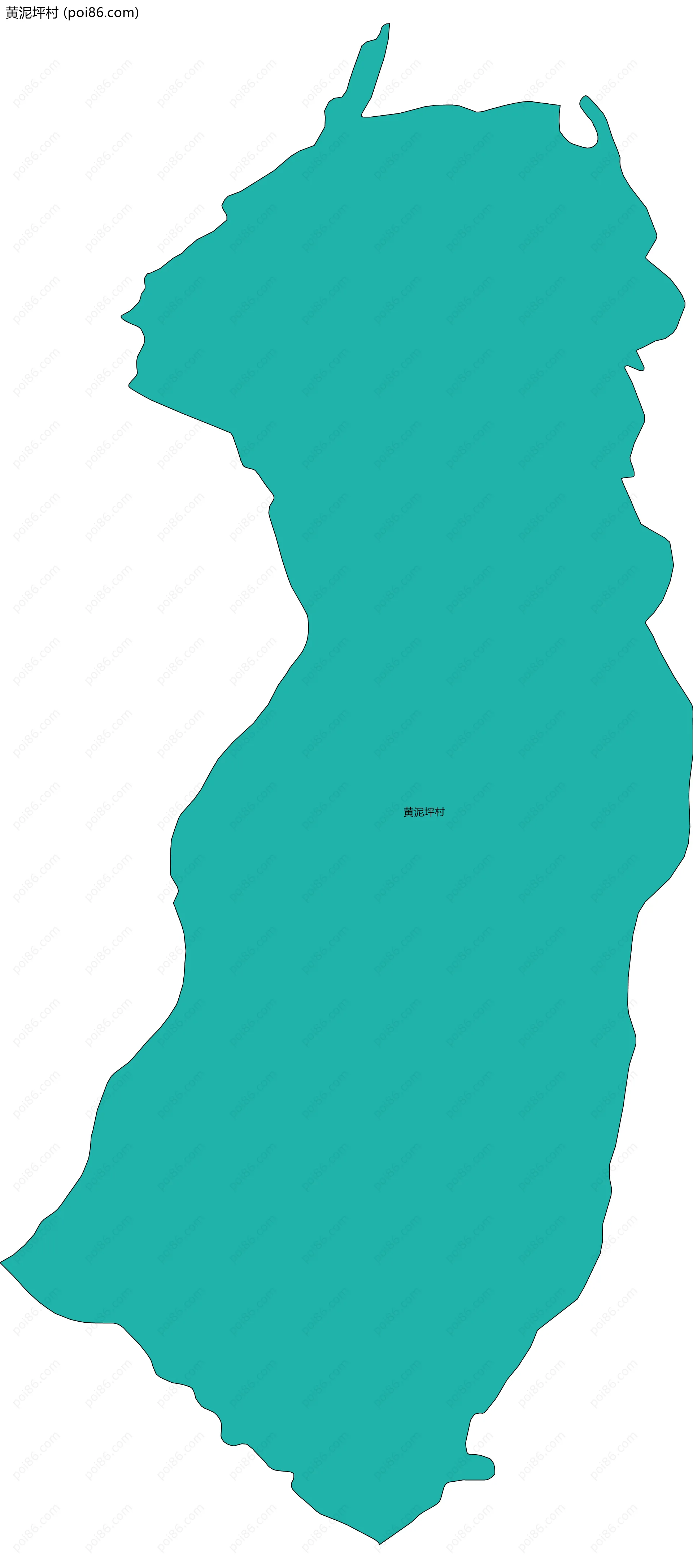 黄泥坪村边界地图