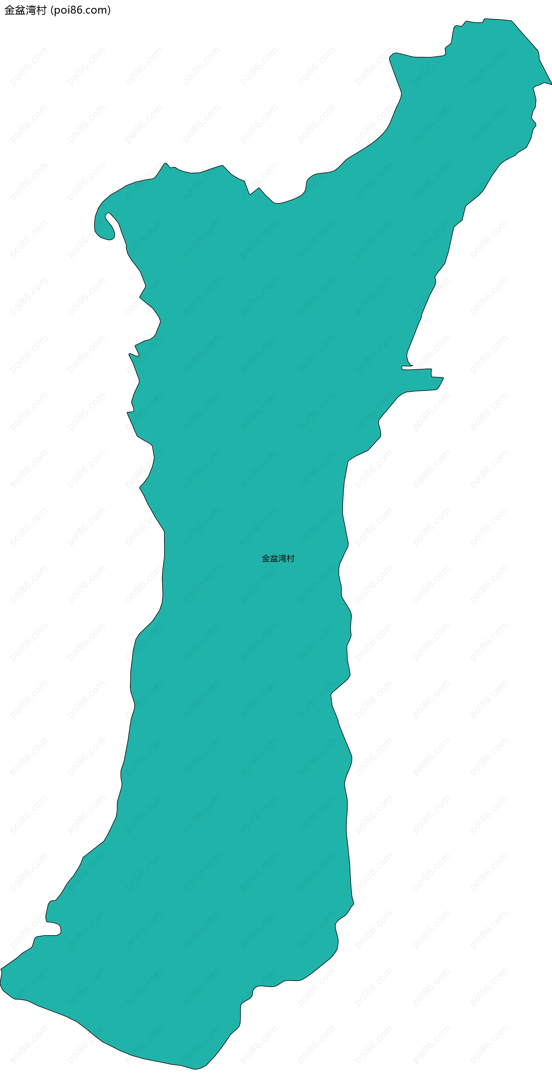 金盆湾村边界地图