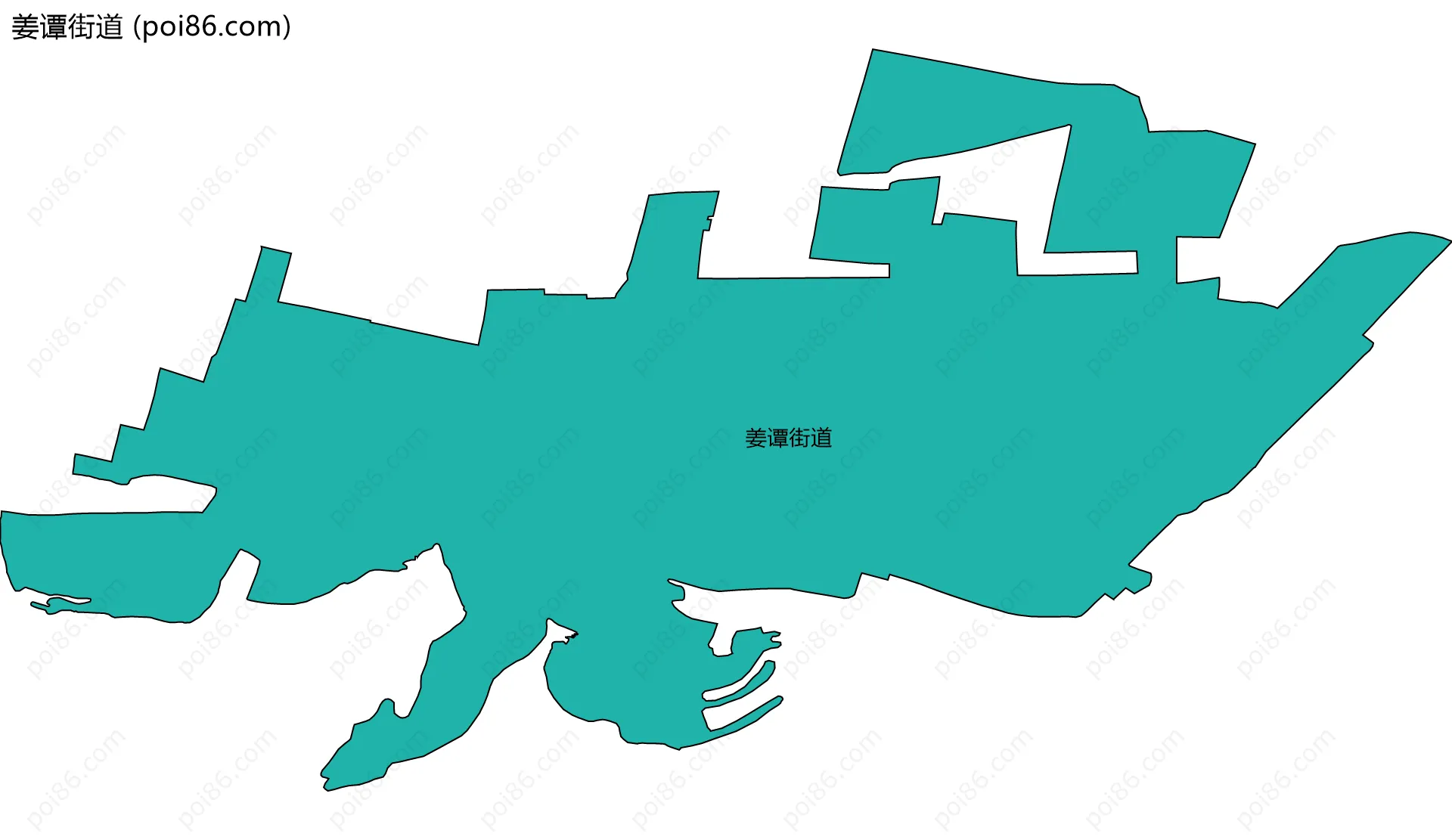 姜谭街道边界地图