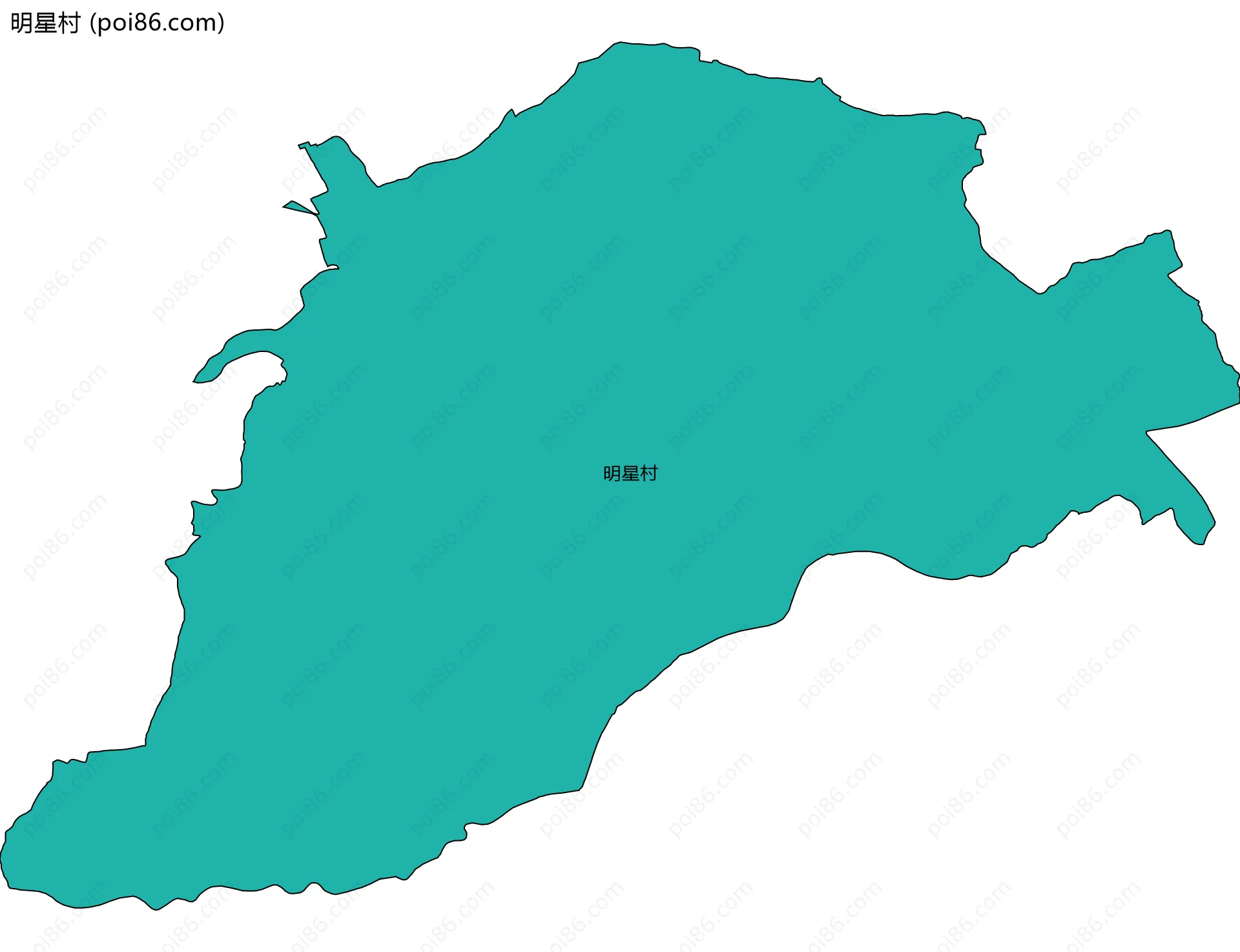 明星村边界地图