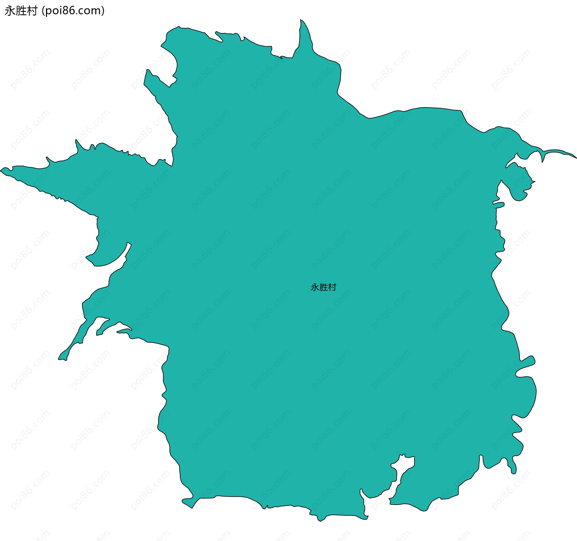 永胜村边界地图