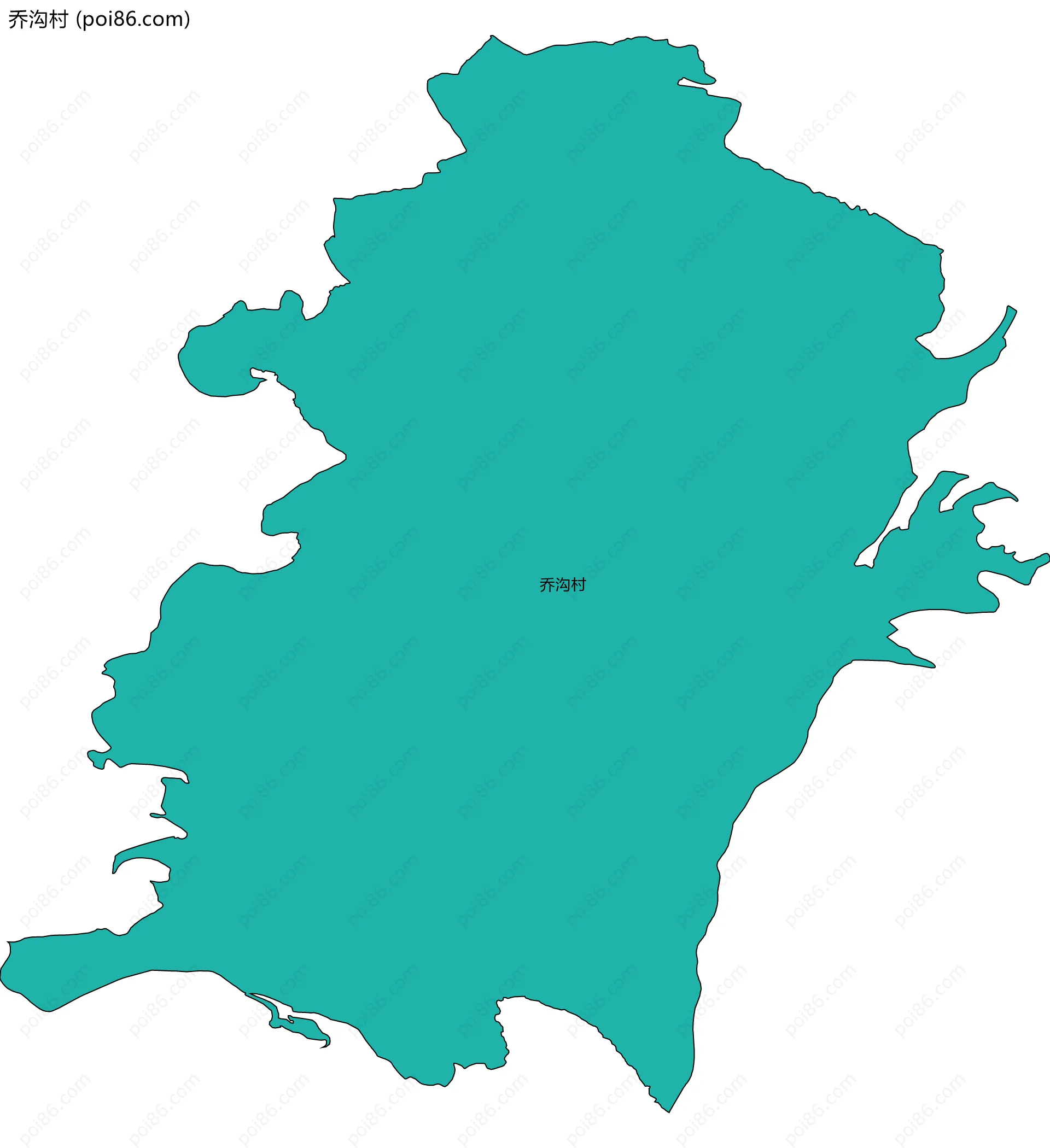 乔沟村边界地图