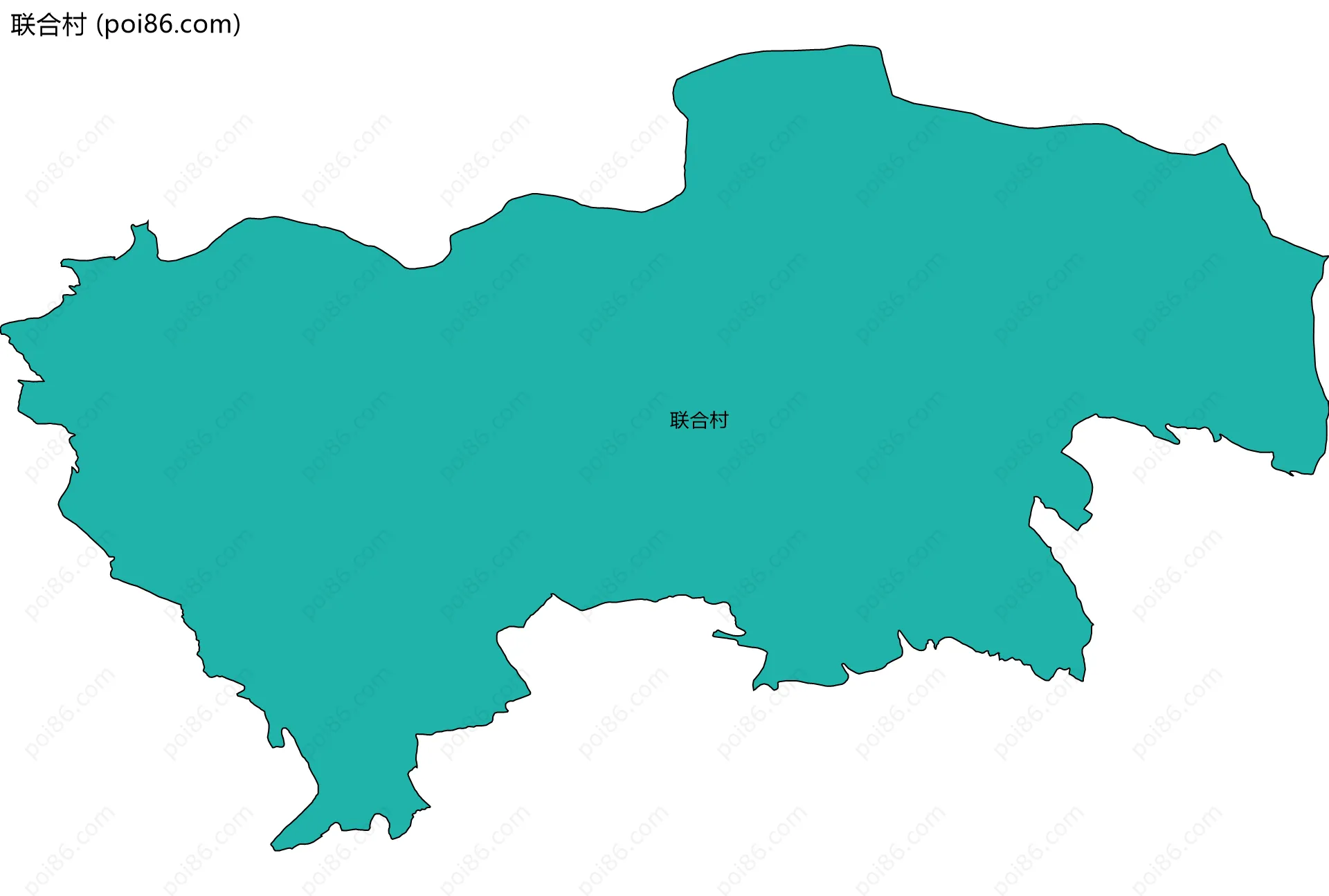 联合村边界地图