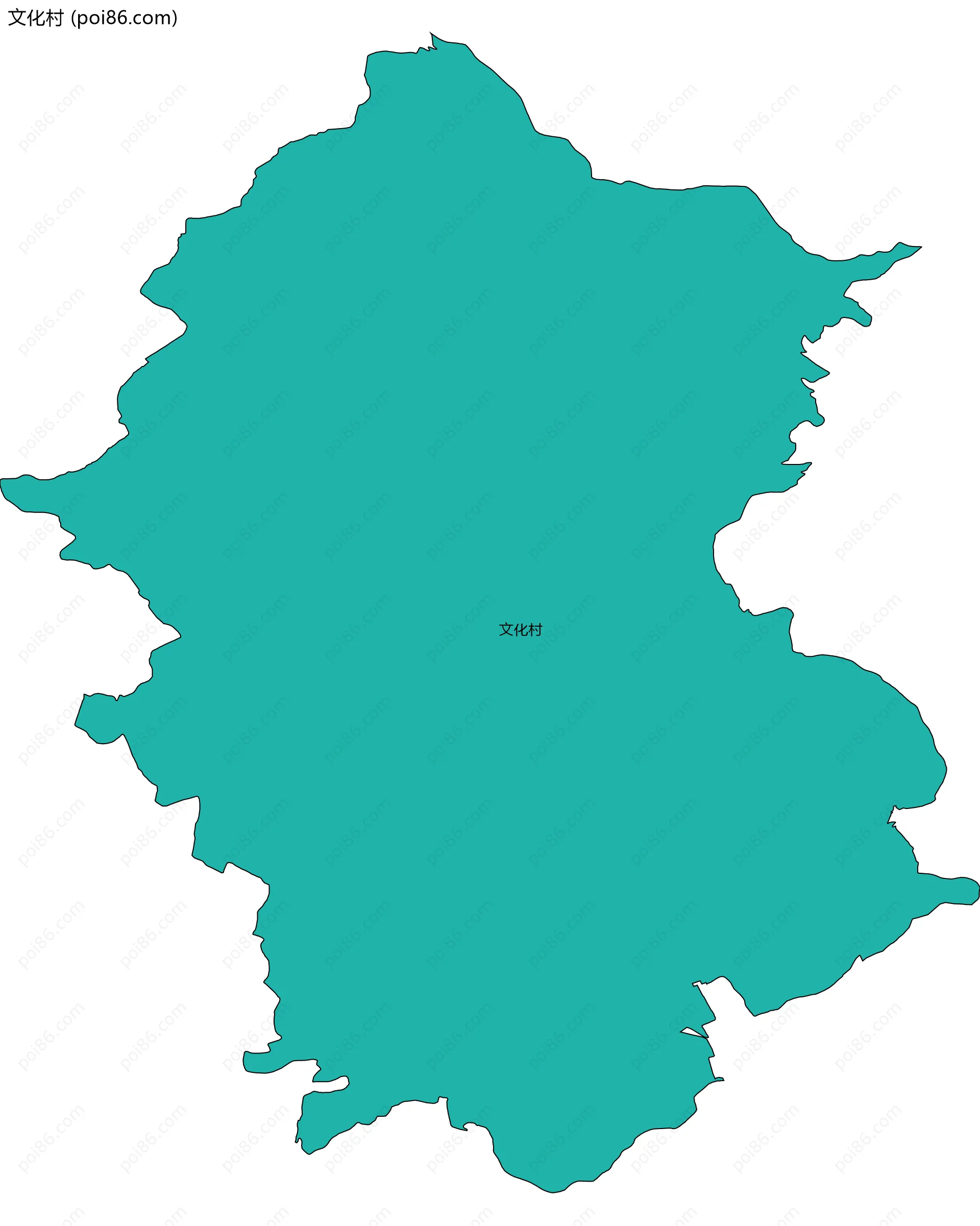 文化村边界地图