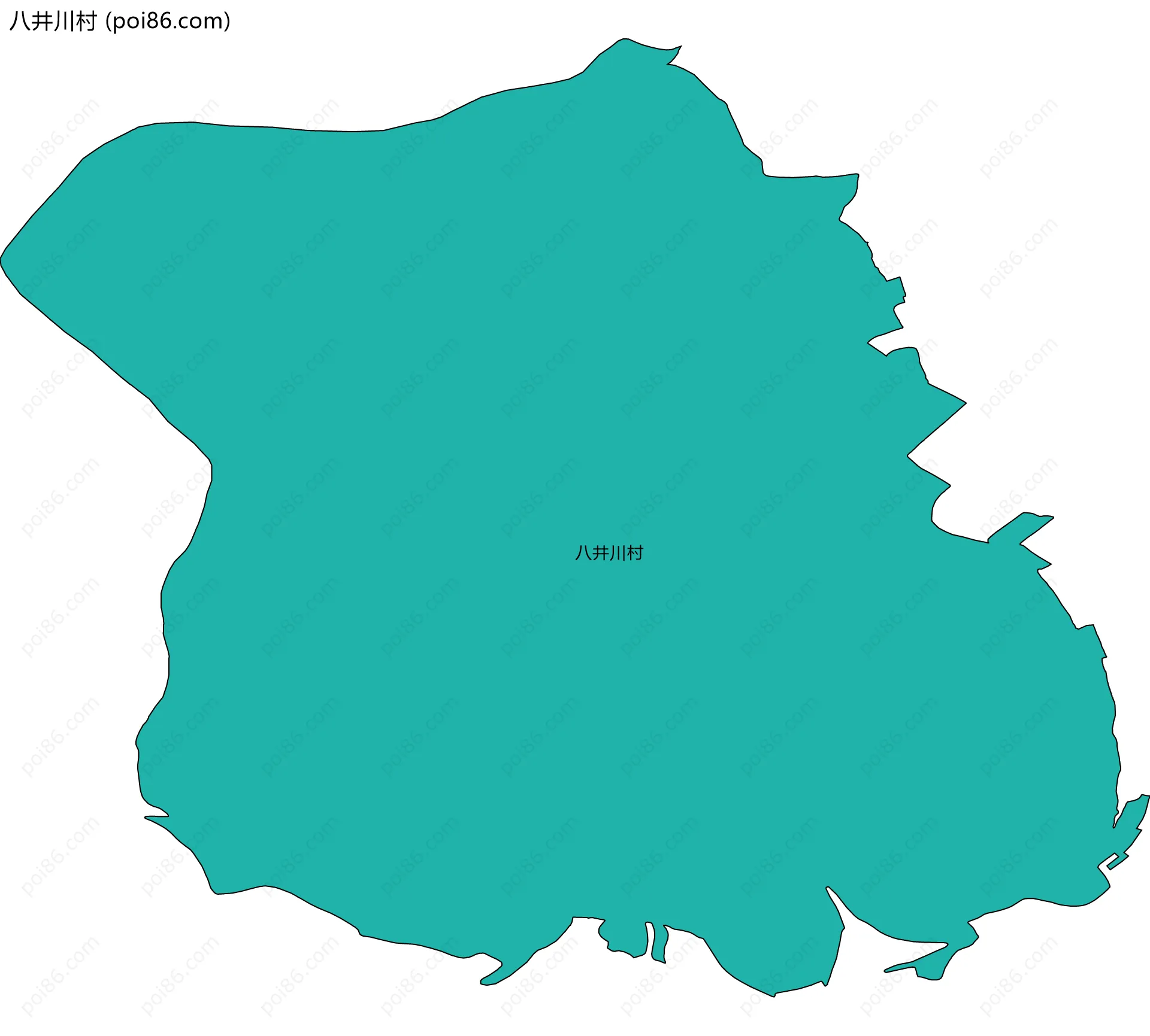 八井川村边界地图