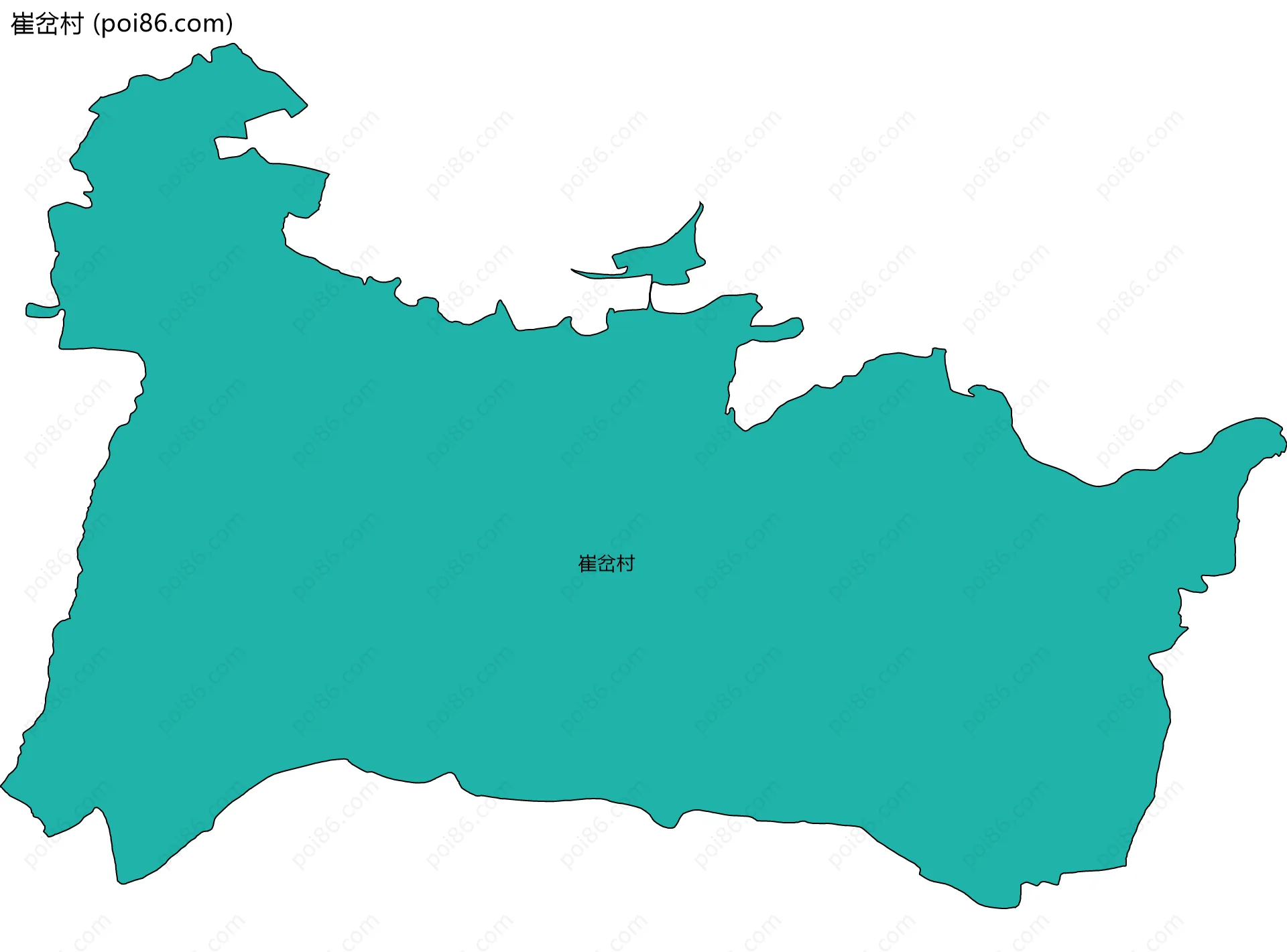 崔岔村边界地图